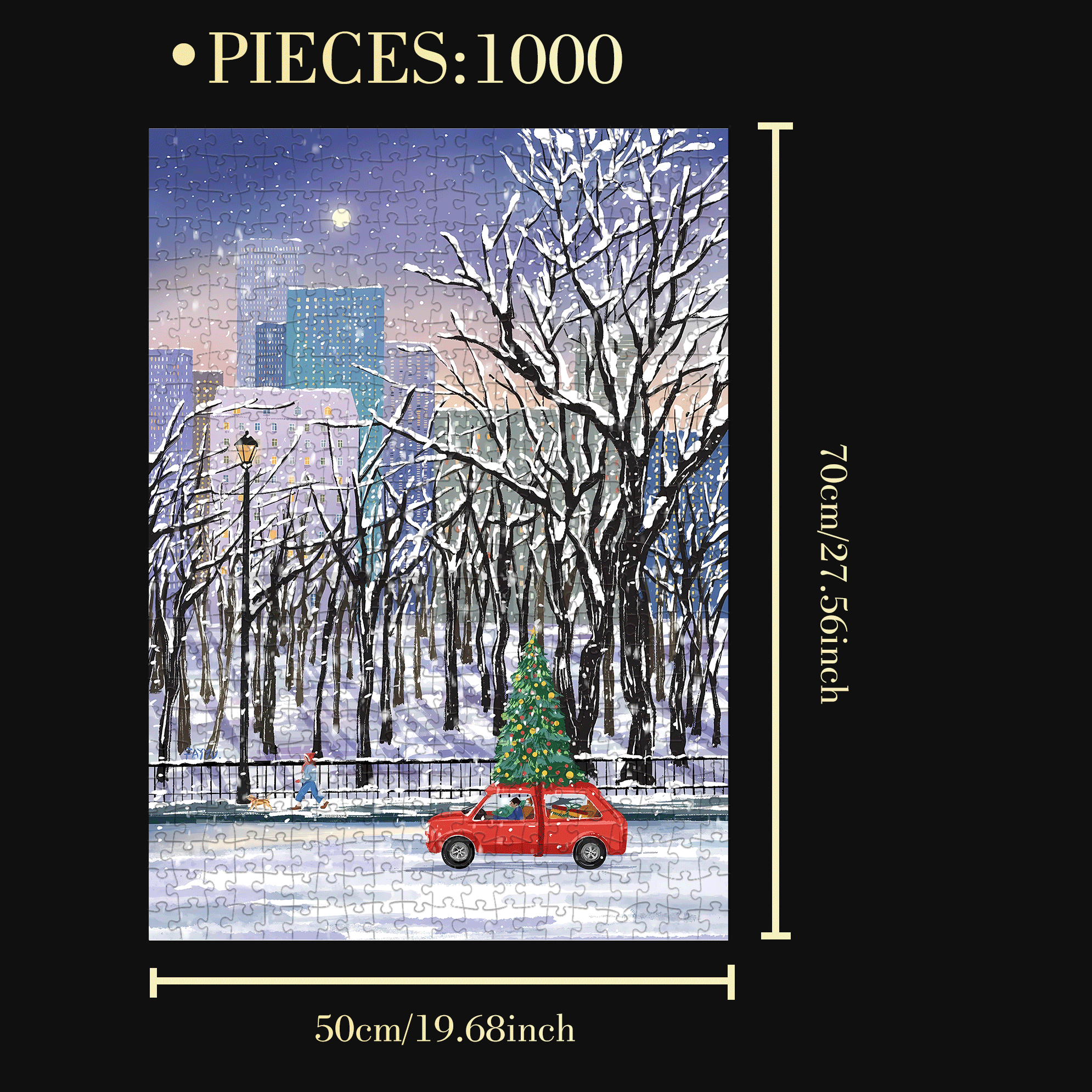 Returning With A Full Load 2 500pcs/1000pcs Jigsaw Puzzle, Scratch-Resistant, Interactive Family Game & Brain-Boosting DIY Decor, Perfect for Halloween, Christmas & New Year Gifts, Family Puzzle Game