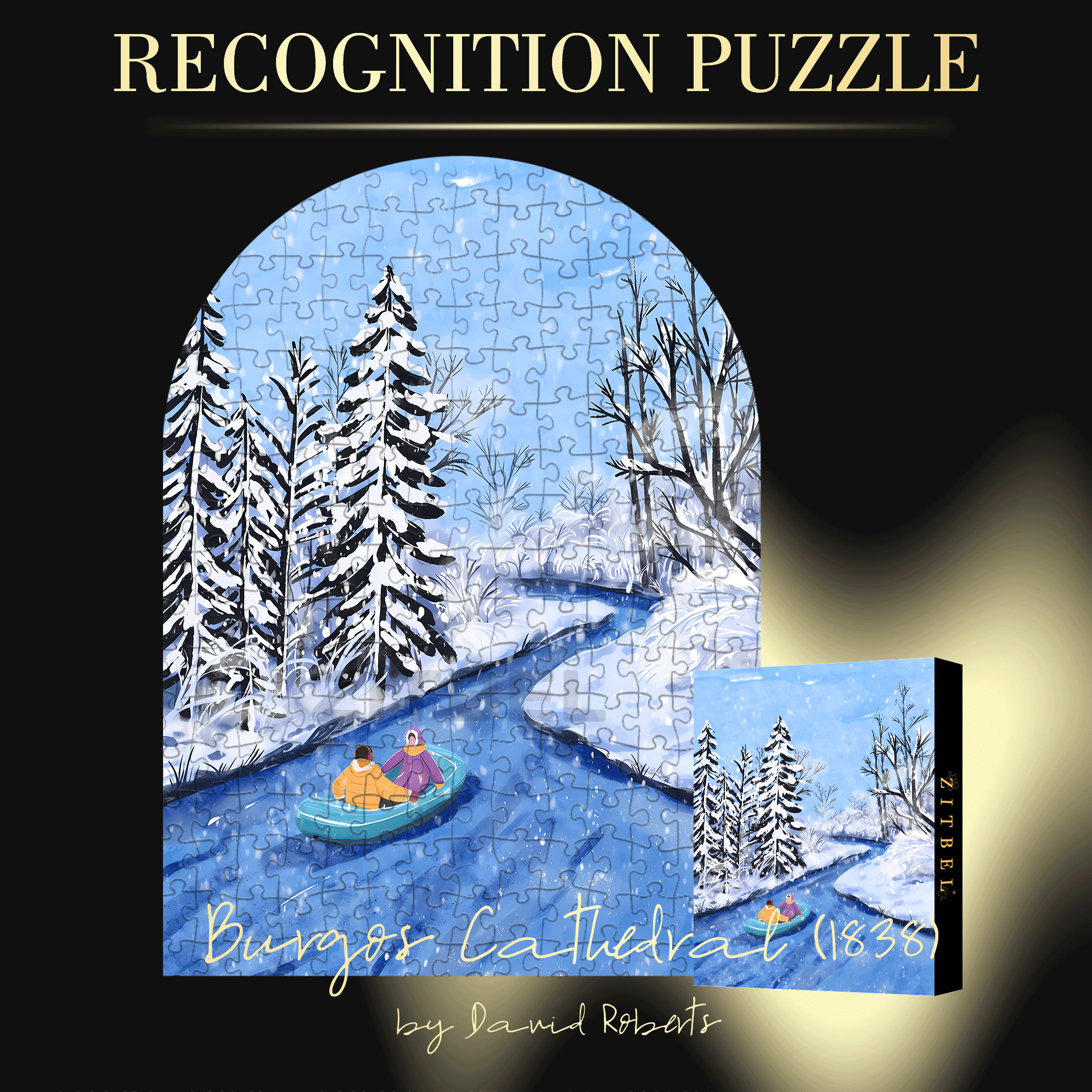 Rime Drifting 500pcs/1000pcs Jigsaw Puzzle, Scratch-Resistant, Interactive Family Game & Brain-Boosting DIY Decor, Perfect for Halloween, Christmas & New Year Gifts, Family Puzzle Game