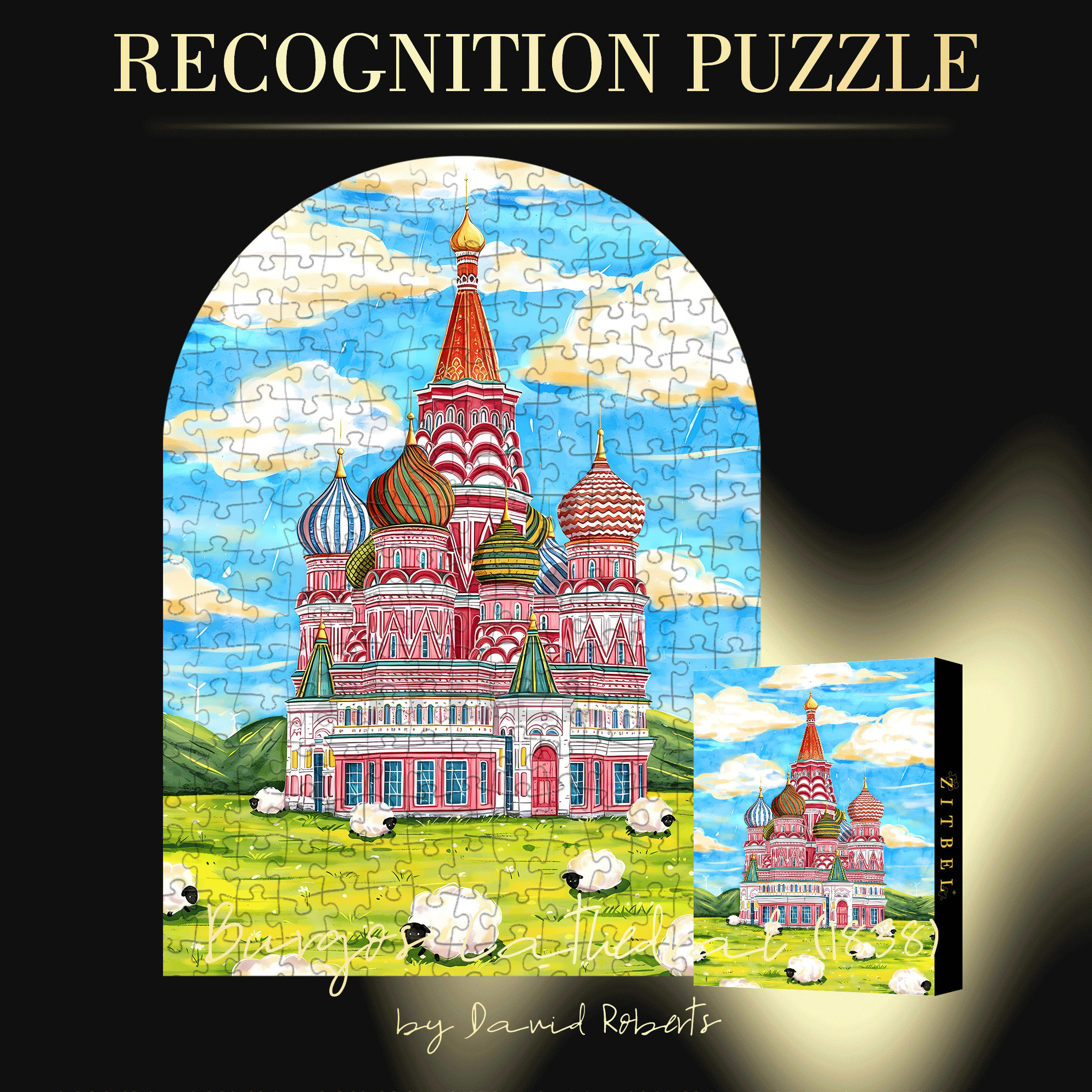 Russian Style 500pcs/1000pcs Jigsaw Puzzle, Scratch-Resistant, Interactive Family Game & Brain-Boosting DIY Decor, Perfect for Halloween, Christmas & New Year Gifts, Family Puzzle Game