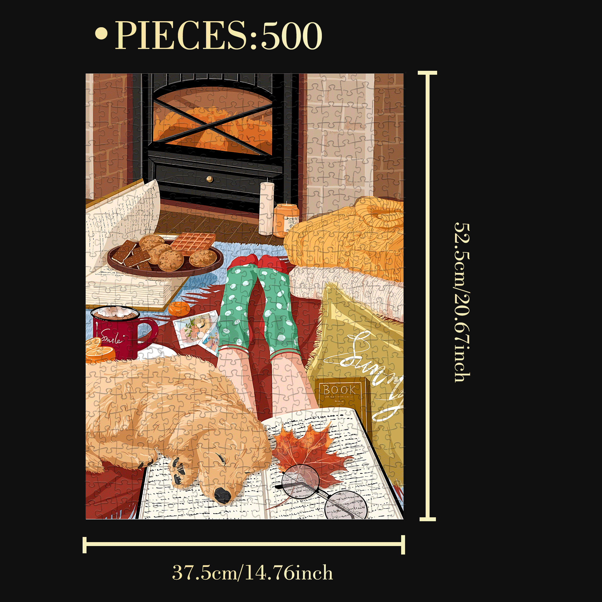 Simple Life 2 500pcs/1000pcs Jigsaw Puzzle, Scratch-Resistant, Interactive Family Game & Brain-Boosting DIY Decor, Perfect for Halloween, Christmas & New Year Gifts, Family Puzzle Game