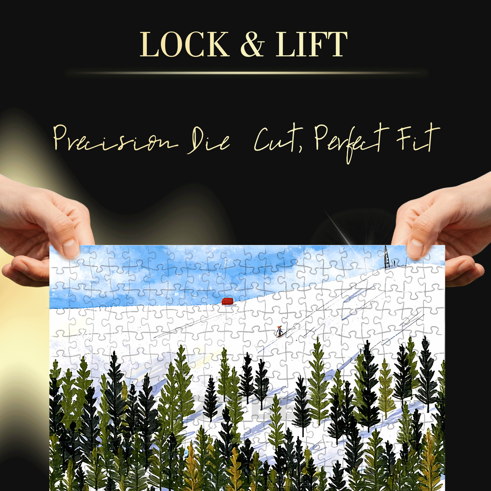 Snow Mountain 2 500pcs/1000pcs Jigsaw Puzzle, Scratch-Resistant, Interactive Family Game & Brain-Boosting DIY Decor, Perfect for Halloween, Christmas & New Year Gifts, Family Puzzle Game