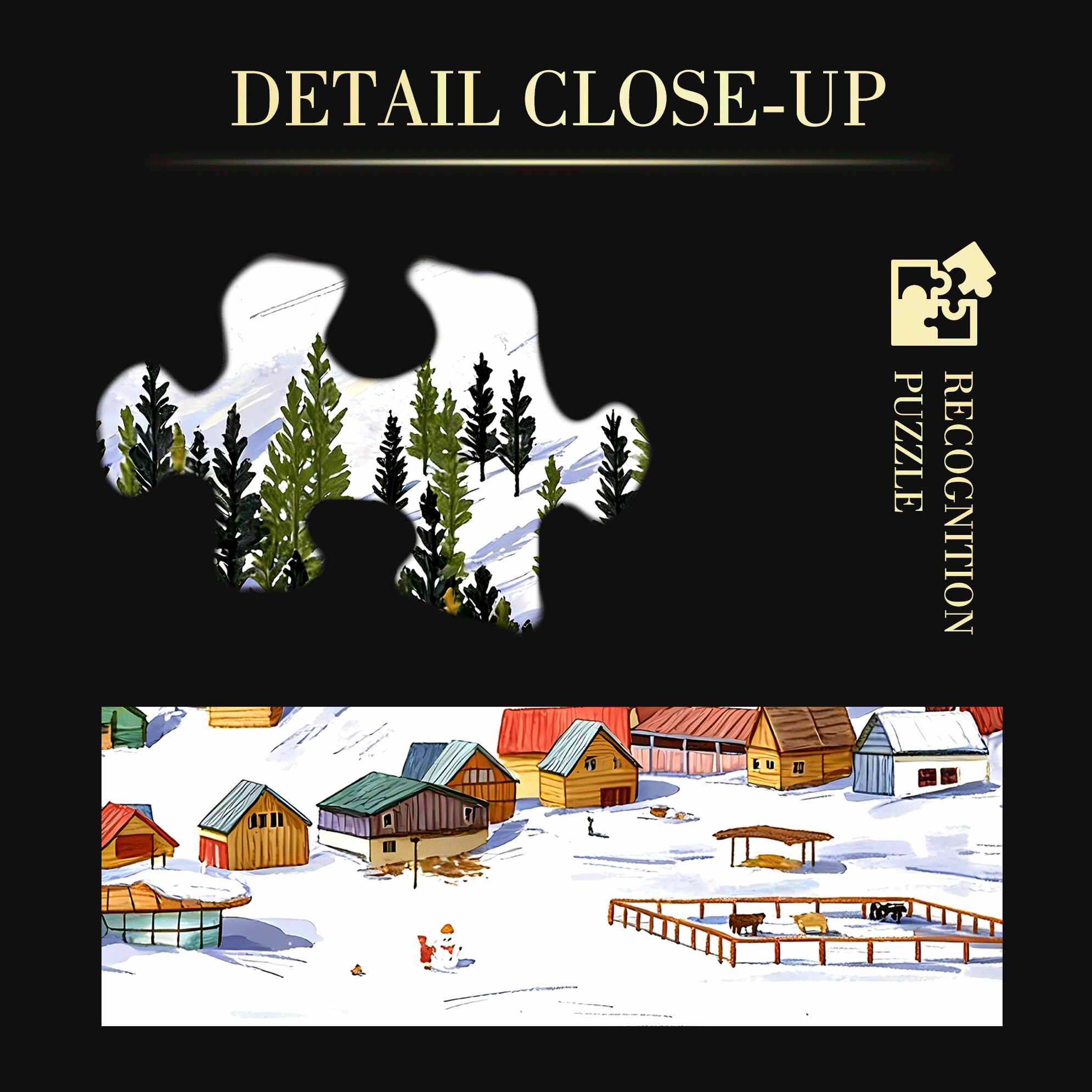Snow Mountain 2 500pcs/1000pcs Jigsaw Puzzle, Scratch-Resistant, Interactive Family Game & Brain-Boosting DIY Decor, Perfect for Halloween, Christmas & New Year Gifts, Family Puzzle Game