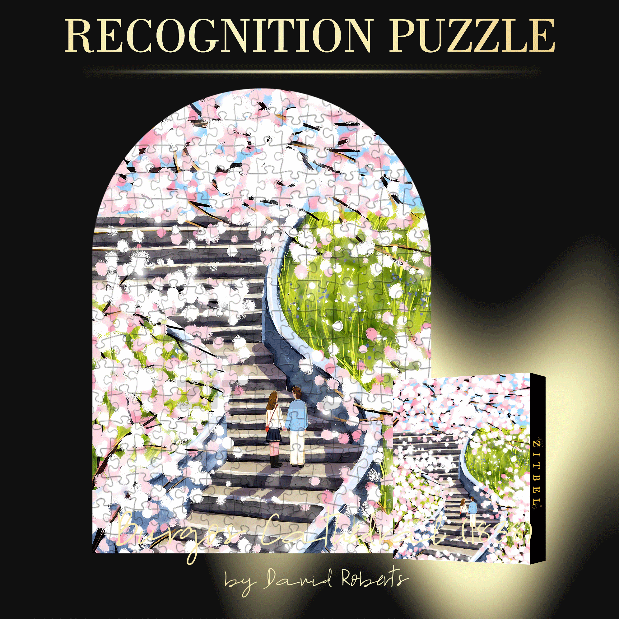 Spring Date 500pcs/1000pcs Jigsaw Puzzle, Scratch-Resistant, Interactive Family Game & Brain-Boosting DIY Decor, Perfect for Halloween, Christmas & New Year Gifts, Family Puzzle Game