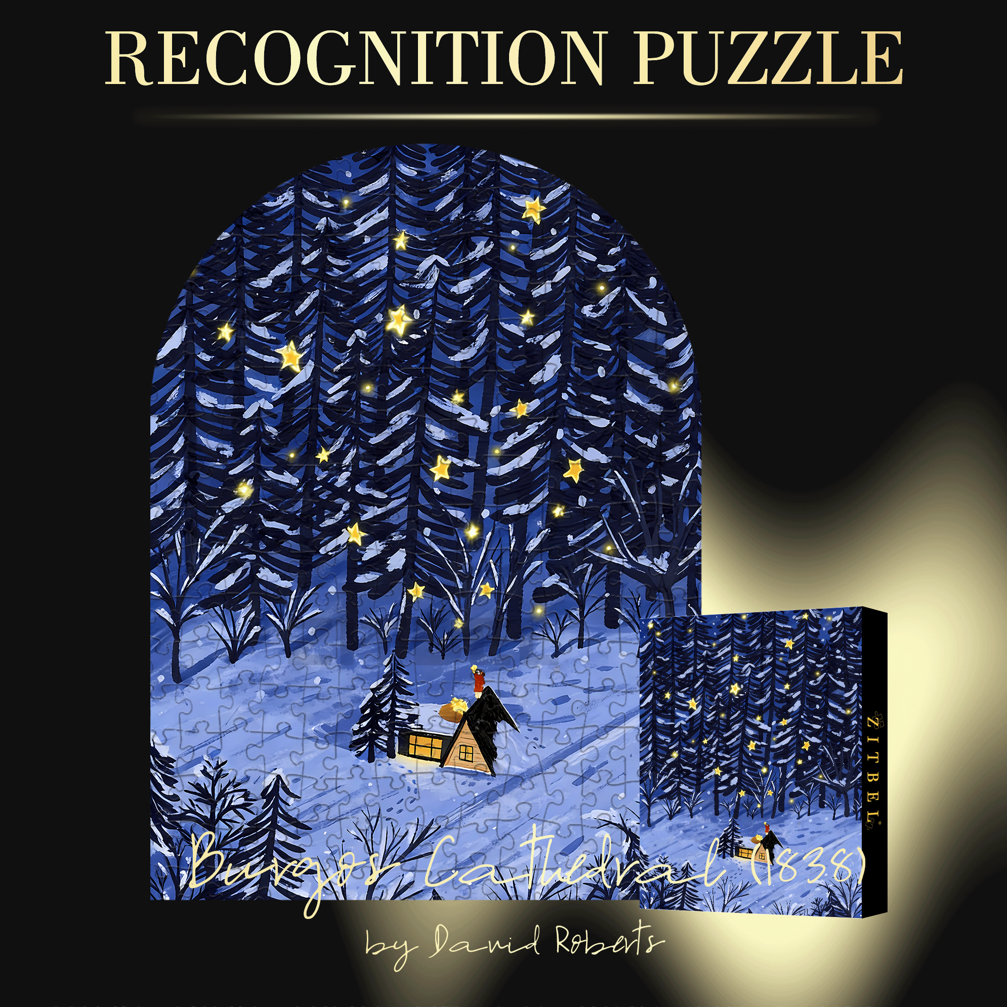 Starry Starry Night  500pcs/1000pcs Jigsaw Puzzle, Scratch-Resistant, Interactive Family Game & Brain-Boosting DIY Decor, Perfect for Halloween, Christmas & New Year Gifts, Family Puzzle Game