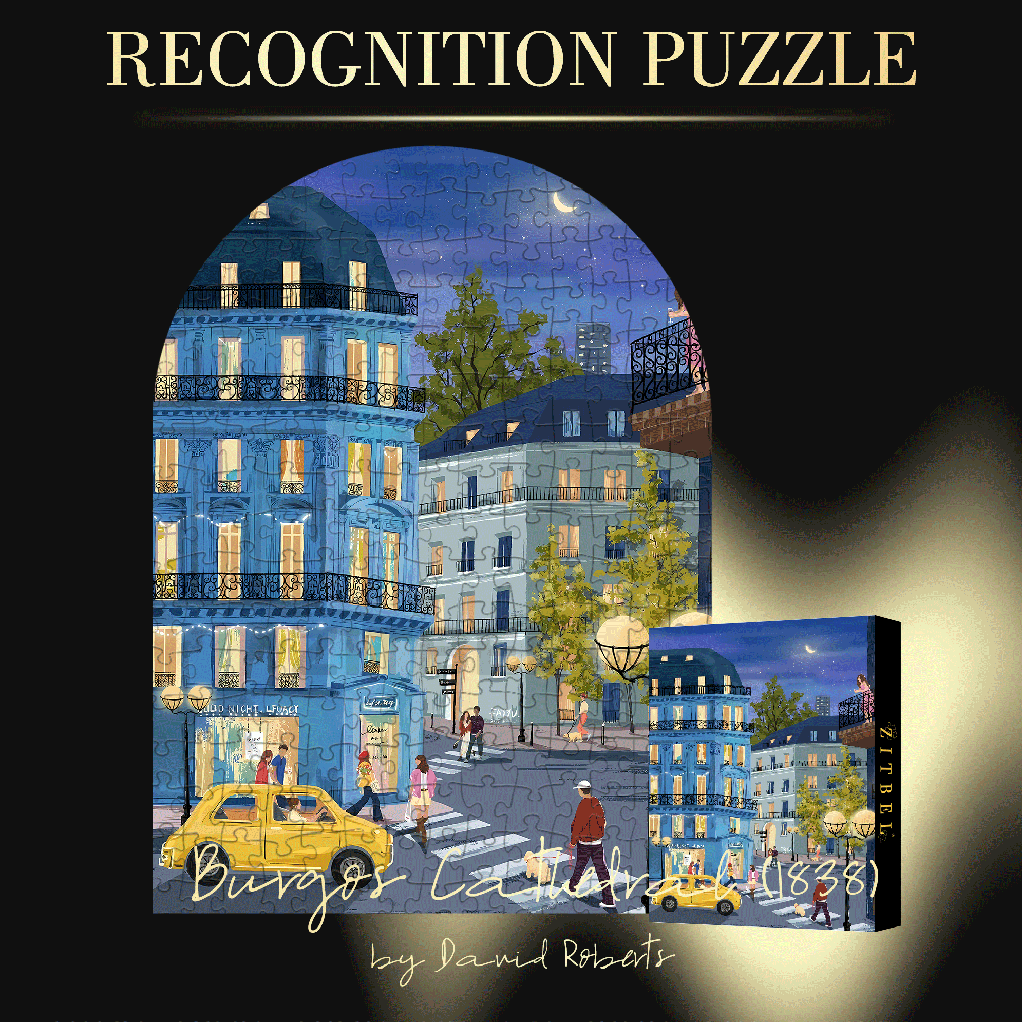 Sunday Night On the Street 500pcs/1000pcs Jigsaw Puzzle, Scratch-Resistant, Interactive Family Game & Brain-Boosting DIY Decor, Perfect for Halloween, Christmas & New Year Gifts, Family Puzzle Game