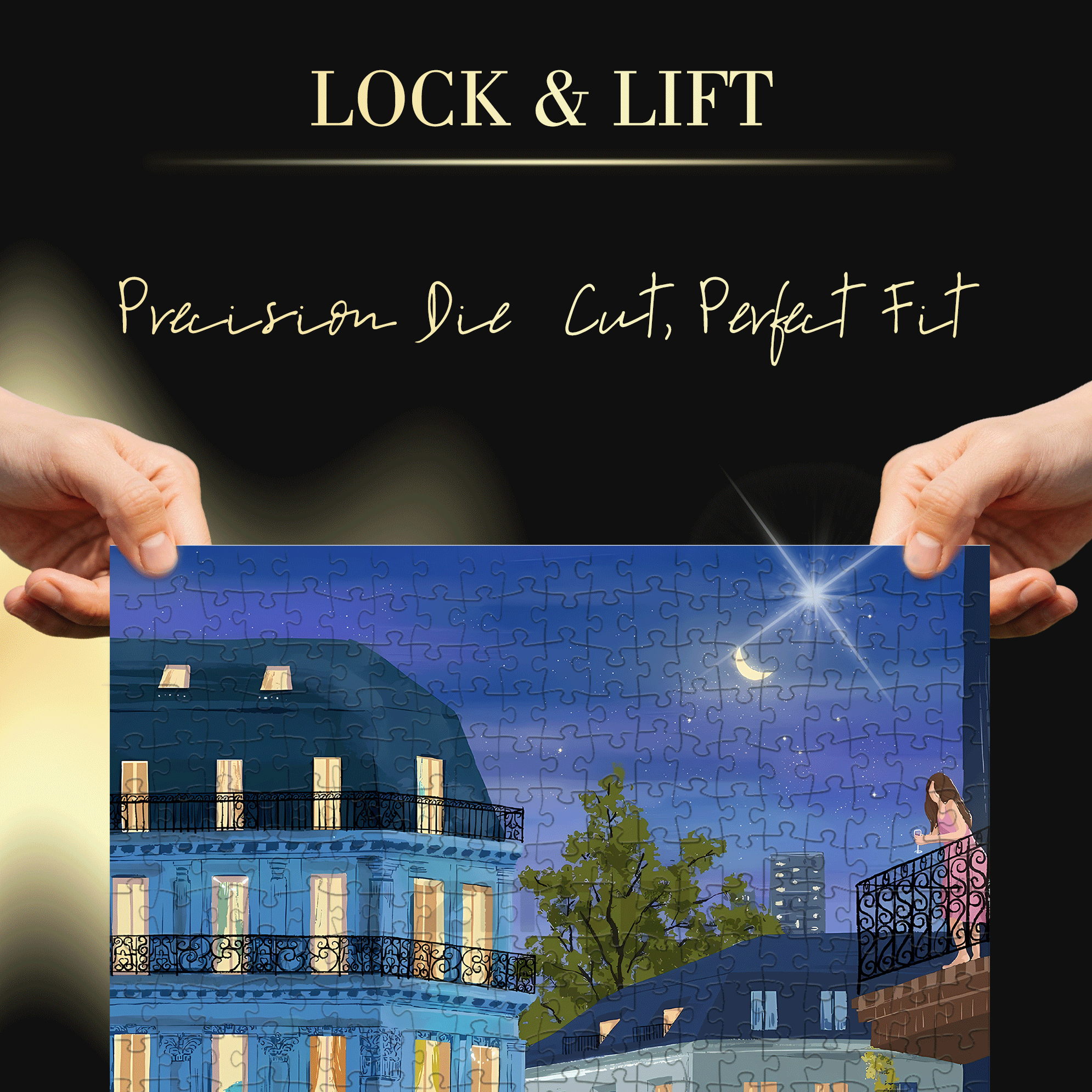Sunday Night On the Street 500pcs/1000pcs Jigsaw Puzzle, Scratch-Resistant, Interactive Family Game & Brain-Boosting DIY Decor, Perfect for Halloween, Christmas & New Year Gifts, Family Puzzle Game