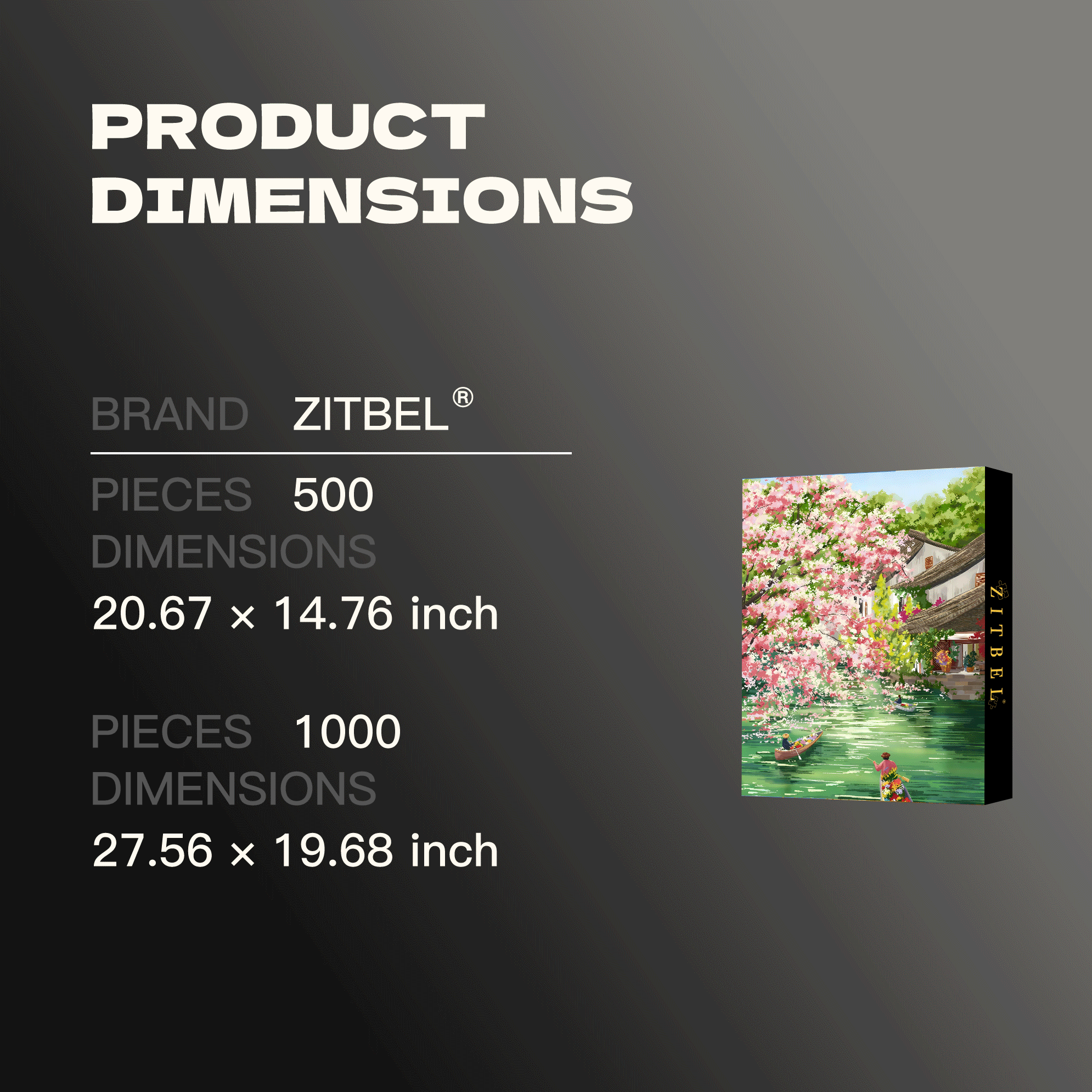 A Boat Adorned With Flowers Sailing On The Stream 500pcs/1000pcs Jigsaw Puzzle, Scratch-Resistant, Interactive Family Game & Brain-Boosting DIY Decor, Perfect for Halloween, Christmas & New Year Gifts, Family Puzzle Game