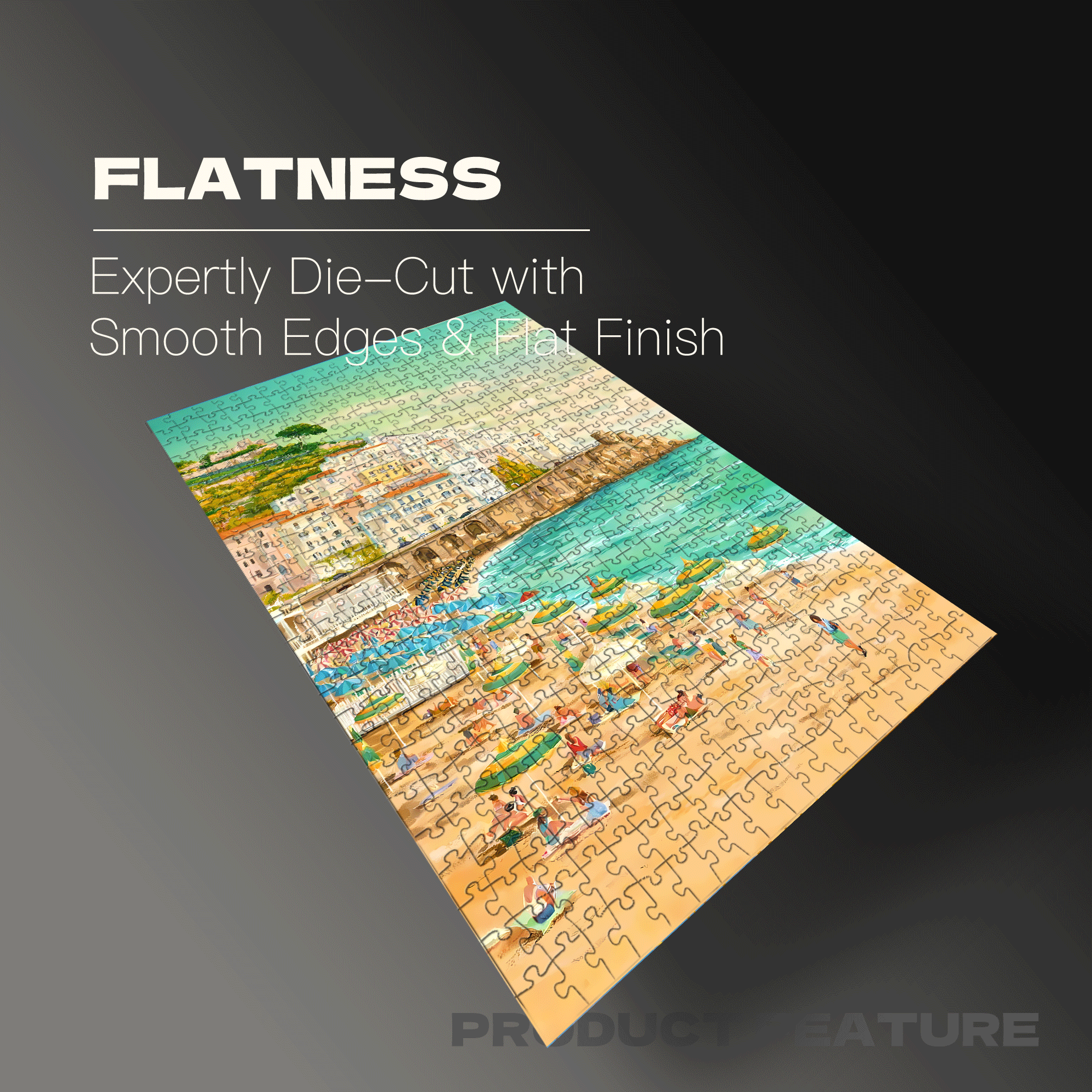 A Brief Chat By The Seaside 2 500pcs/1000pcs Jigsaw Puzzle, Scratch-Resistant, Interactive Family Game & Brain-Boosting DIY Decor, Perfect for Halloween, Christmas & New Year Gifts, Family Puzzle Game