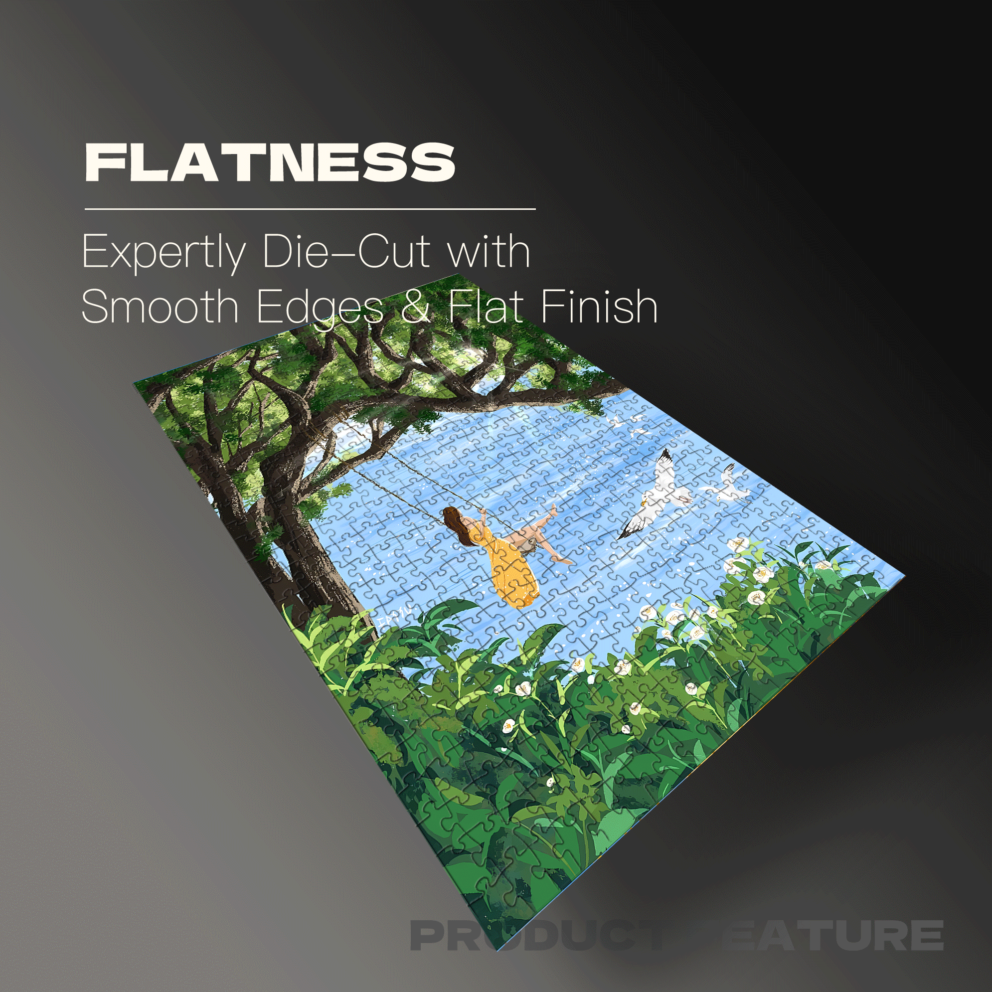 A Brief Chat By The Seaside 500pcs/1000pcs Jigsaw Puzzle, Scratch-Resistant, Interactive Family Game & Brain-Boosting DIY Decor, Perfect for Halloween, Christmas & New Year Gifts, Family Puzzle Game