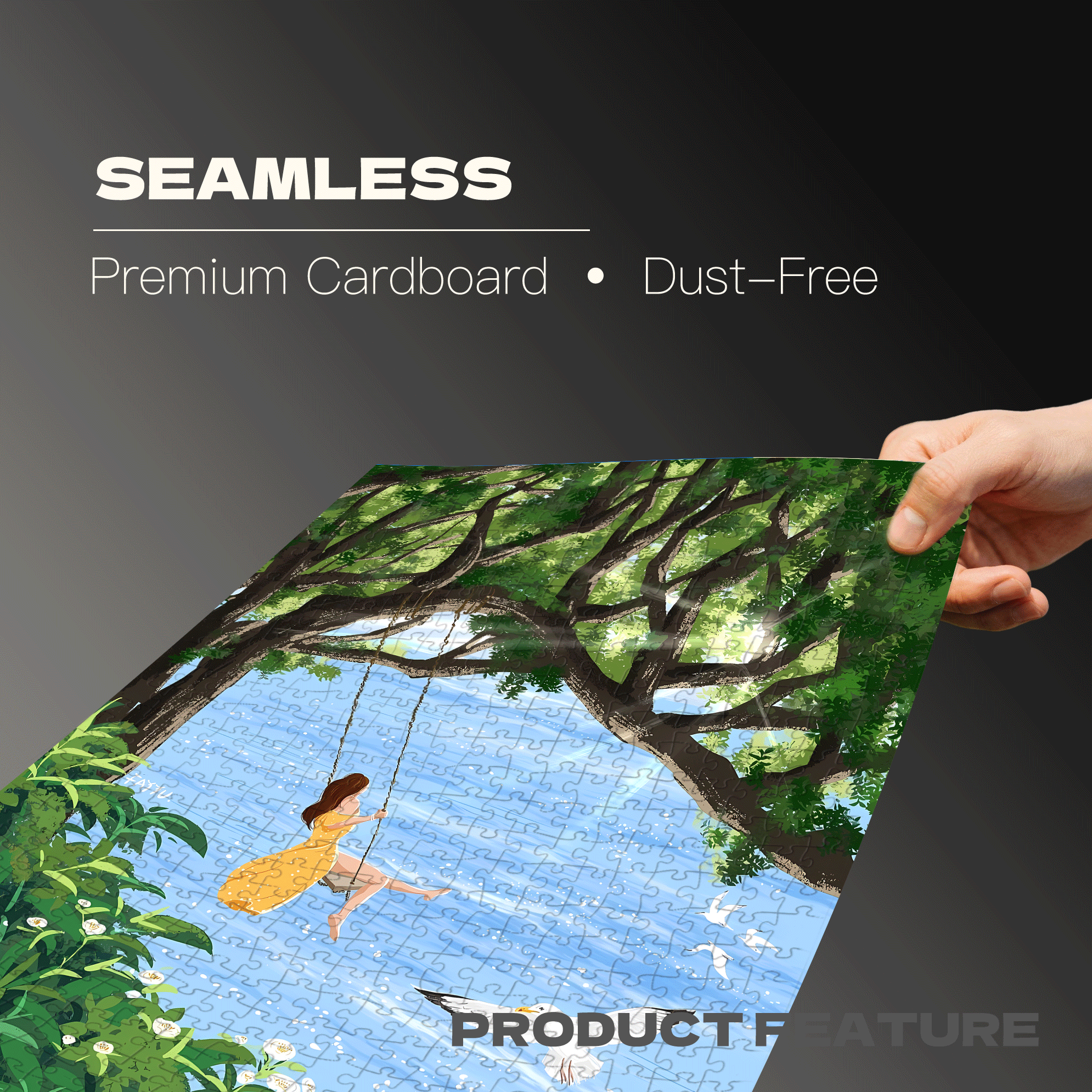 A Brief Chat By The Seaside 500pcs/1000pcs Jigsaw Puzzle, Scratch-Resistant, Interactive Family Game & Brain-Boosting DIY Decor, Perfect for Halloween, Christmas & New Year Gifts, Family Puzzle Game