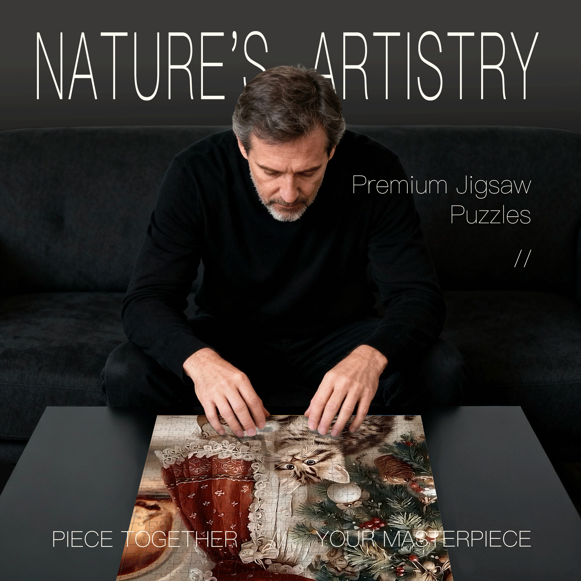 A Little Christmas Promise 500pcs/1000pcs Jigsaw Puzzle, Scratch-Resistant, Interactive Family Game & Brain-Boosting DIY Decor, Perfect for Halloween, Christmas & New Year Gifts, Family Puzzle Game