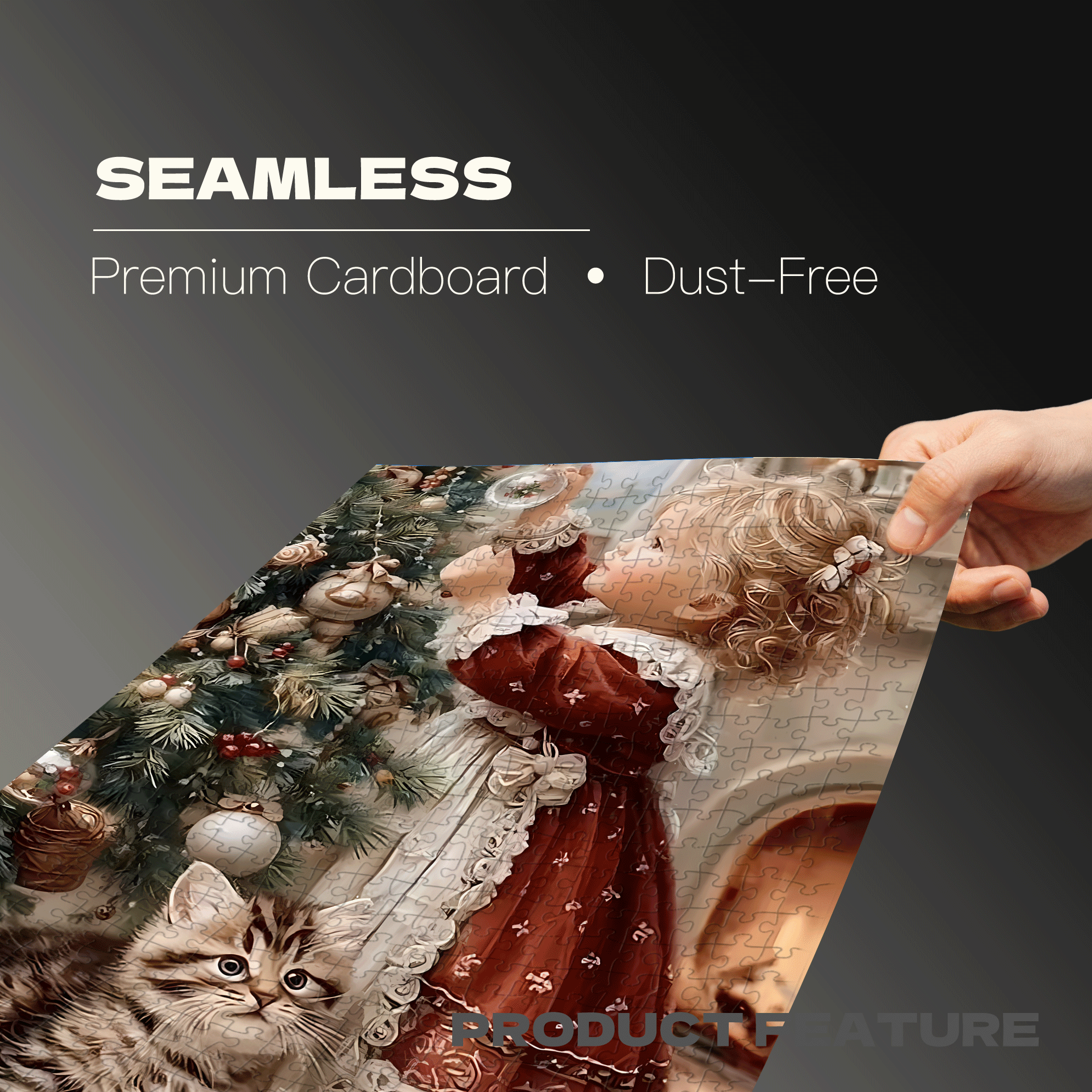 A Little Christmas Promise 500pcs/1000pcs Jigsaw Puzzle, Scratch-Resistant, Interactive Family Game & Brain-Boosting DIY Decor, Perfect for Halloween, Christmas & New Year Gifts, Family Puzzle Game