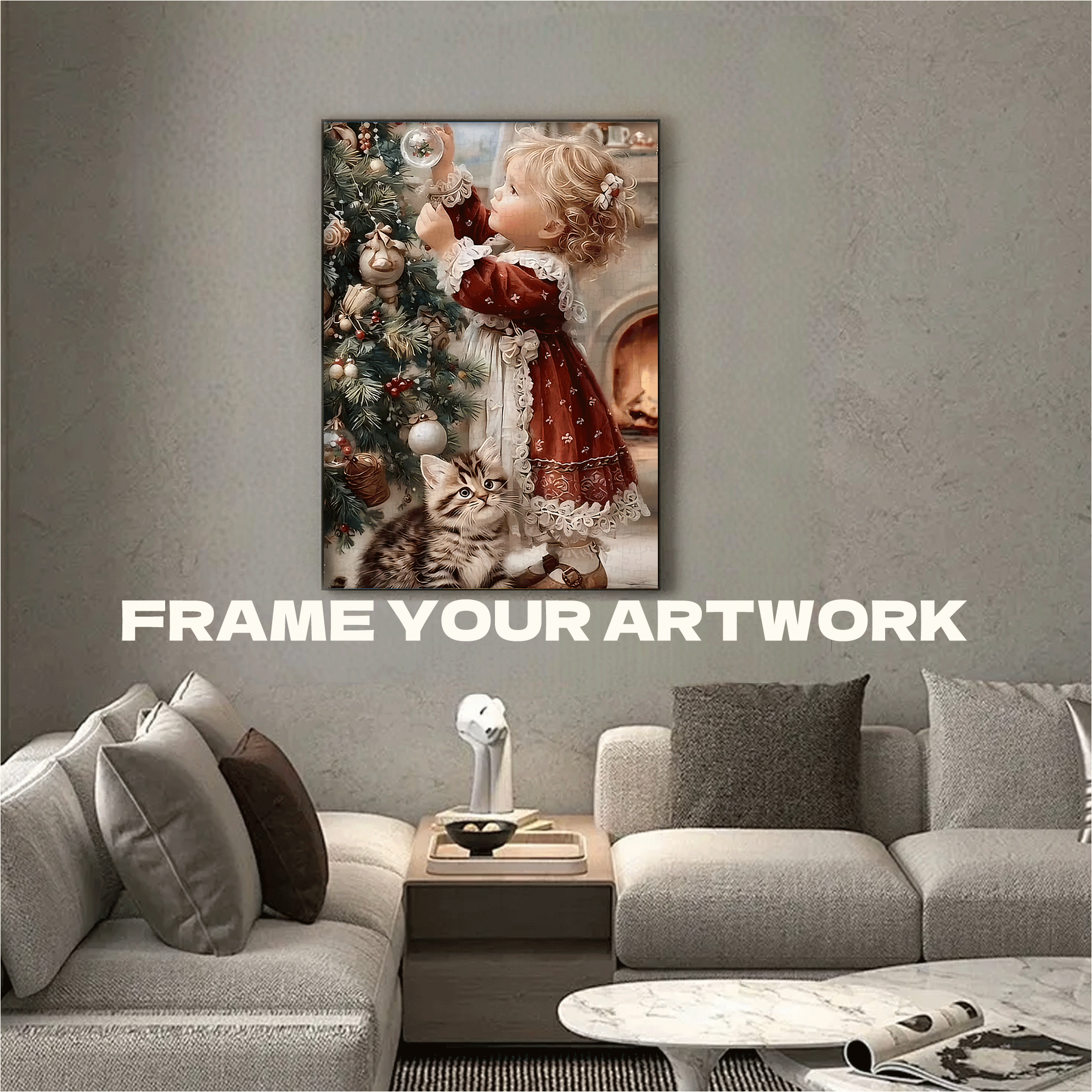 A Little Christmas Promise 500pcs/1000pcs Jigsaw Puzzle, Scratch-Resistant, Interactive Family Game & Brain-Boosting DIY Decor, Perfect for Halloween, Christmas & New Year Gifts, Family Puzzle Game