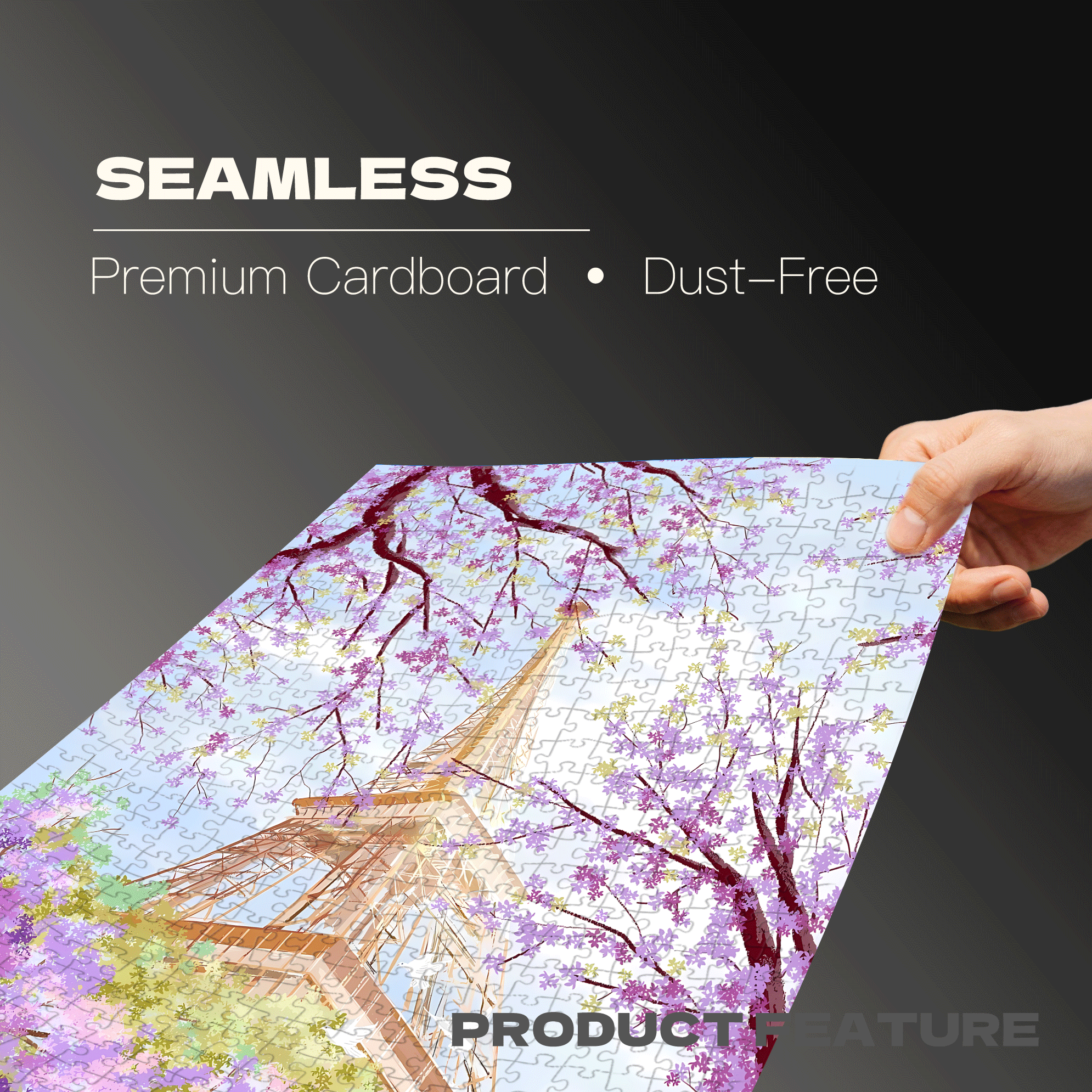 A Romantic Purple Atmosphere 500pcs/1000pcs Jigsaw Puzzle, Scratch-Resistant, Interactive Family Game & Brain-Boosting DIY Decor, Perfect for Halloween, Christmas & New Year Gifts, Family Puzzle Game