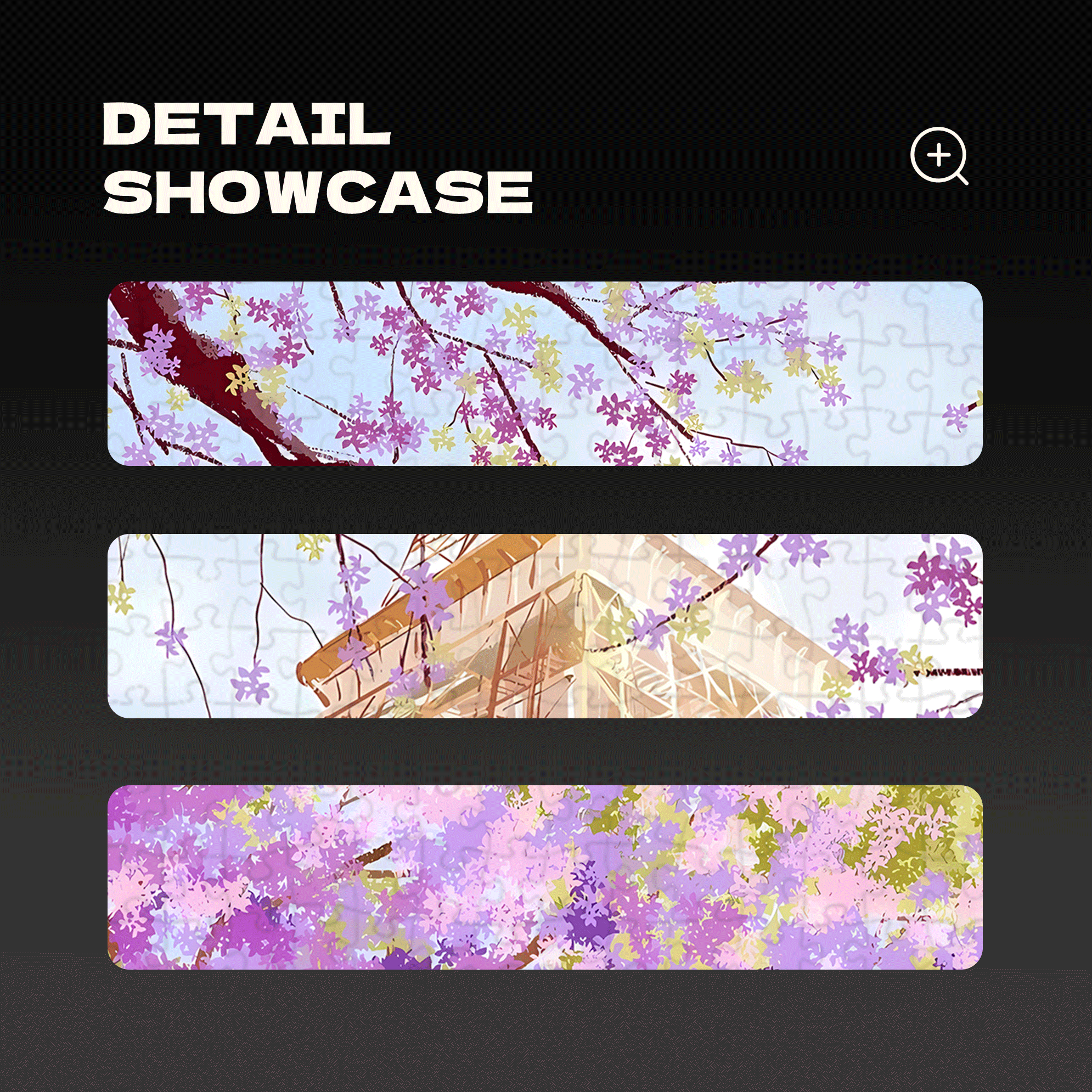 A Romantic Purple Atmosphere 500pcs/1000pcs Jigsaw Puzzle, Scratch-Resistant, Interactive Family Game & Brain-Boosting DIY Decor, Perfect for Halloween, Christmas & New Year Gifts, Family Puzzle Game