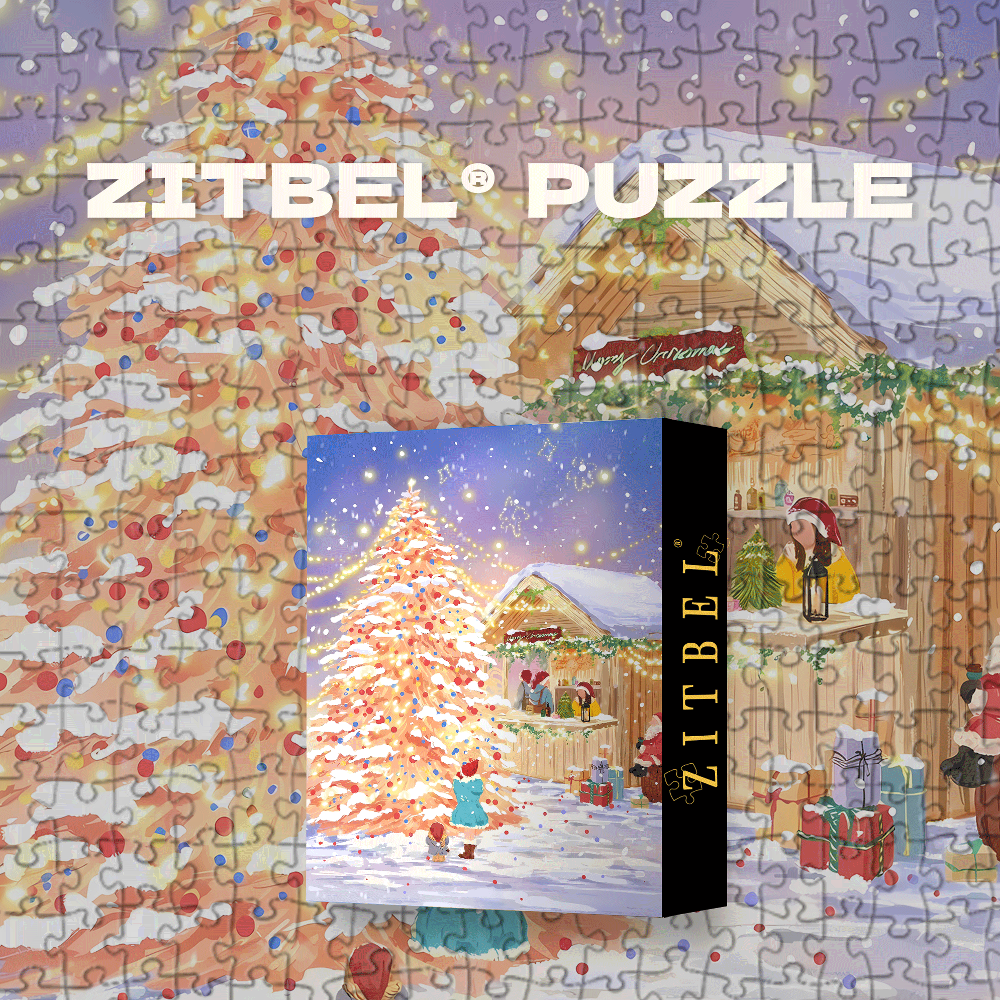 A Warm Light On A Snowy Night 500pcs/1000pcs Jigsaw Puzzle, Scratch-Resistant, Interactive Family Game & Brain-Boosting DIY Decor, Perfect for Halloween, Christmas & New Year Gifts, Family Puzzle Game