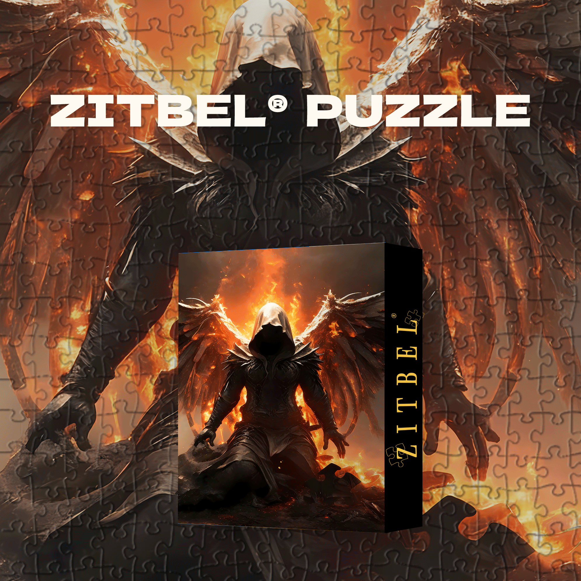 Angel of Death 500pcs/1000pcs Jigsaw Puzzle, Scratch-Resistant, Interactive Family Game & Brain-Boosting DIY Decor, Perfect for Halloween, Christmas & New Year Gifts, Family Puzzle Game