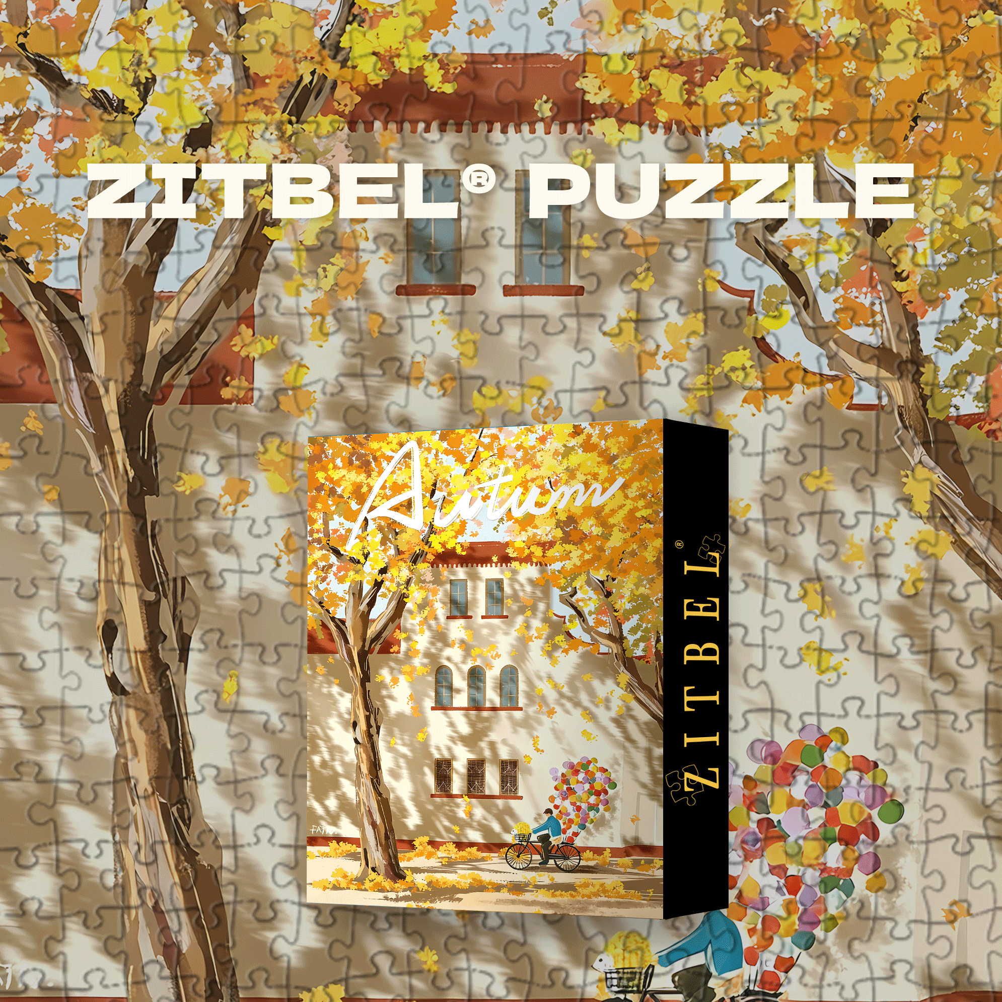 Autumn Light And Balloons 500pcs/1000pcs Jigsaw Puzzle, Scratch-Resistant, Interactive Family Game & Brain-Boosting DIY Decor, Perfect for Halloween, Christmas & New Year Gifts, Family Puzzle Game