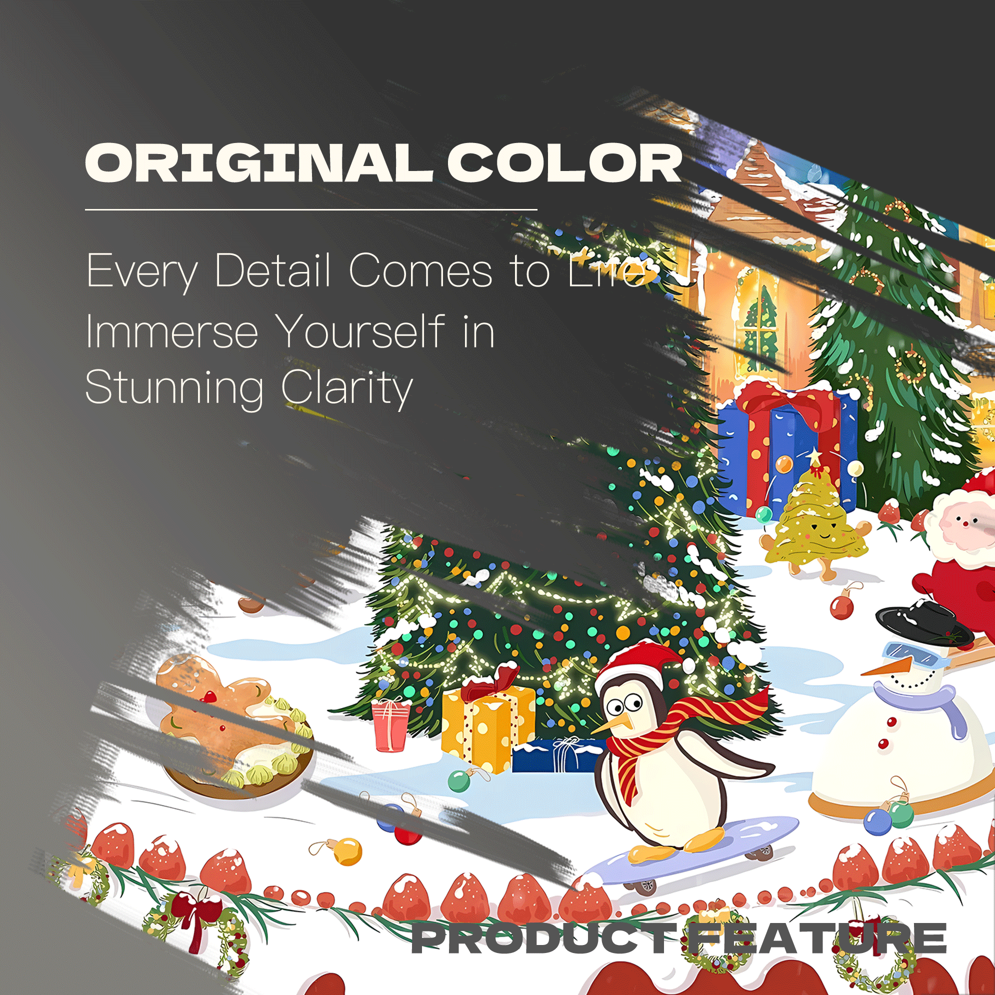 Christmas Collection 500pcs/1000pcs Jigsaw Puzzle, Scratch-Resistant, Interactive Family Game & Brain-Boosting DIY Decor, Perfect for Halloween, Christmas & New Year Gifts, Family Puzzle Game
