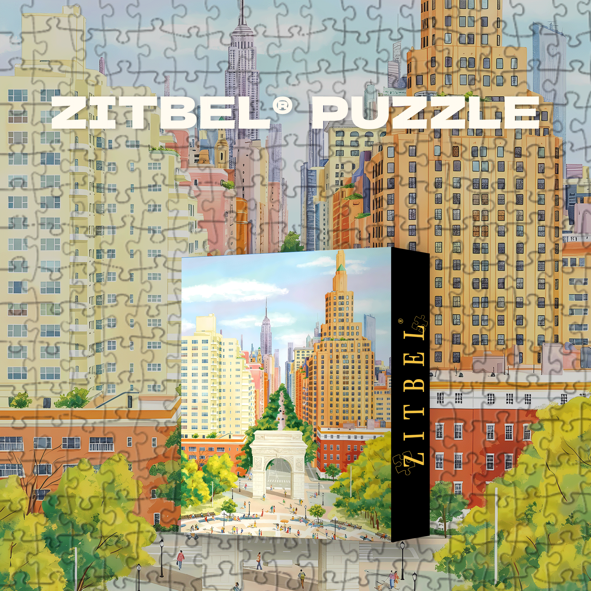 Early Summer In The City 500pcs/1000pcs Jigsaw Puzzle, Scratch-Resistant, Interactive Family Game & Brain-Boosting DIY Decor, Perfect for Halloween, Christmas & New Year Gifts, Family Puzzle Game