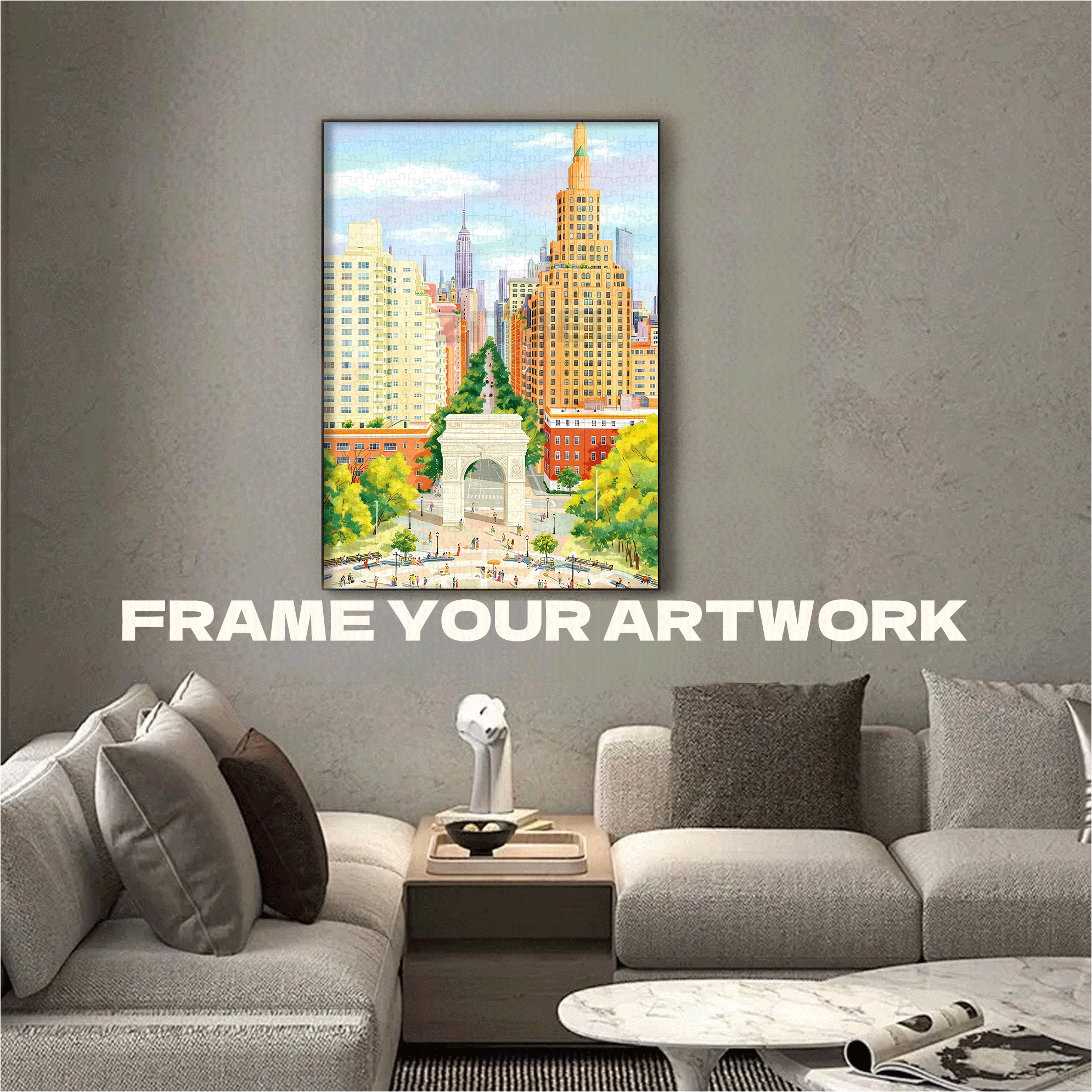 Early Summer In The City 500pcs/1000pcs Jigsaw Puzzle, Scratch-Resistant, Interactive Family Game & Brain-Boosting DIY Decor, Perfect for Halloween, Christmas & New Year Gifts, Family Puzzle Game