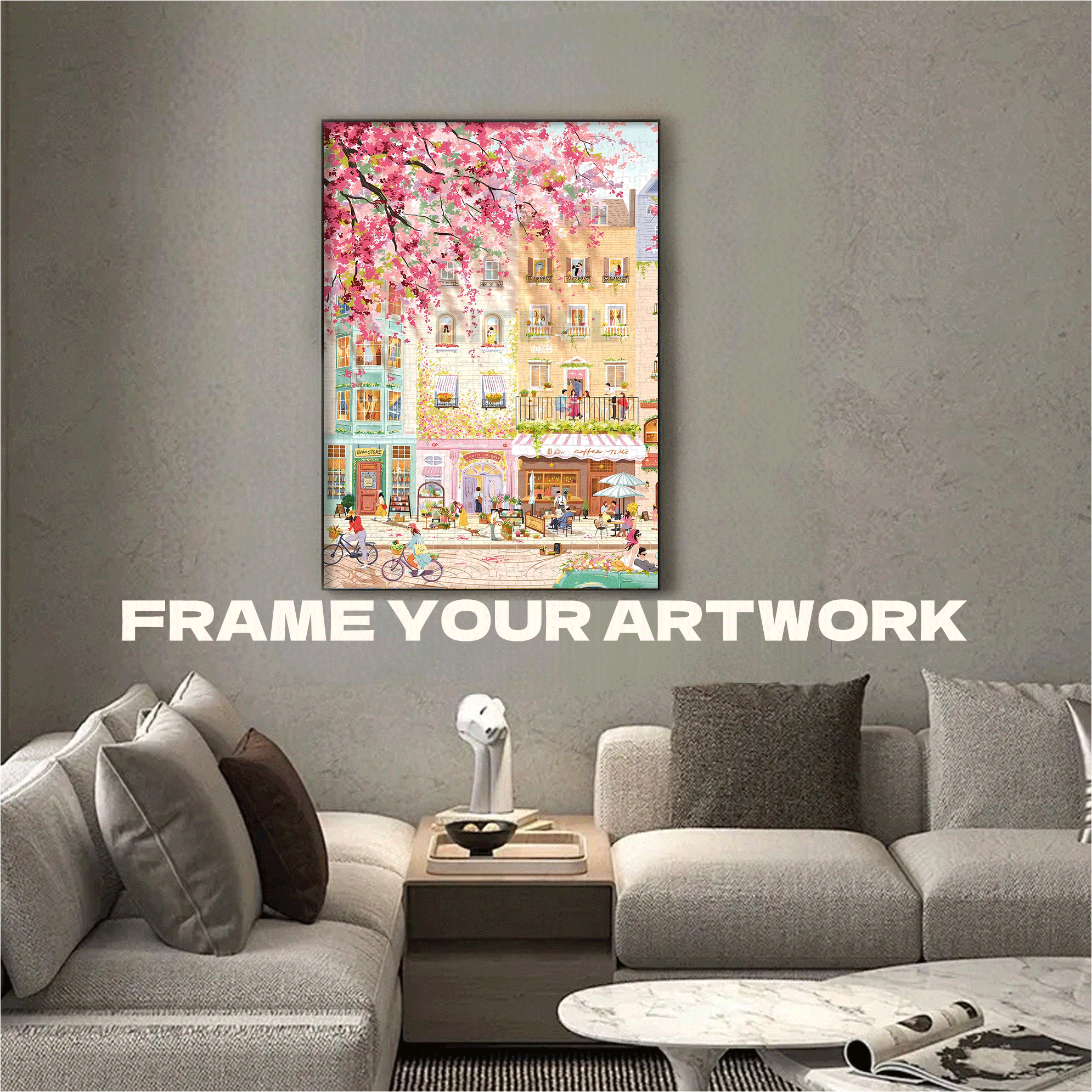 Flowers By The Window 500pcs/1000pcs Jigsaw Puzzle, Scratch-Resistant, Interactive Family Game & Brain-Boosting DIY Decor, Perfect for Halloween, Christmas & New Year Gifts, Family Puzzle Game