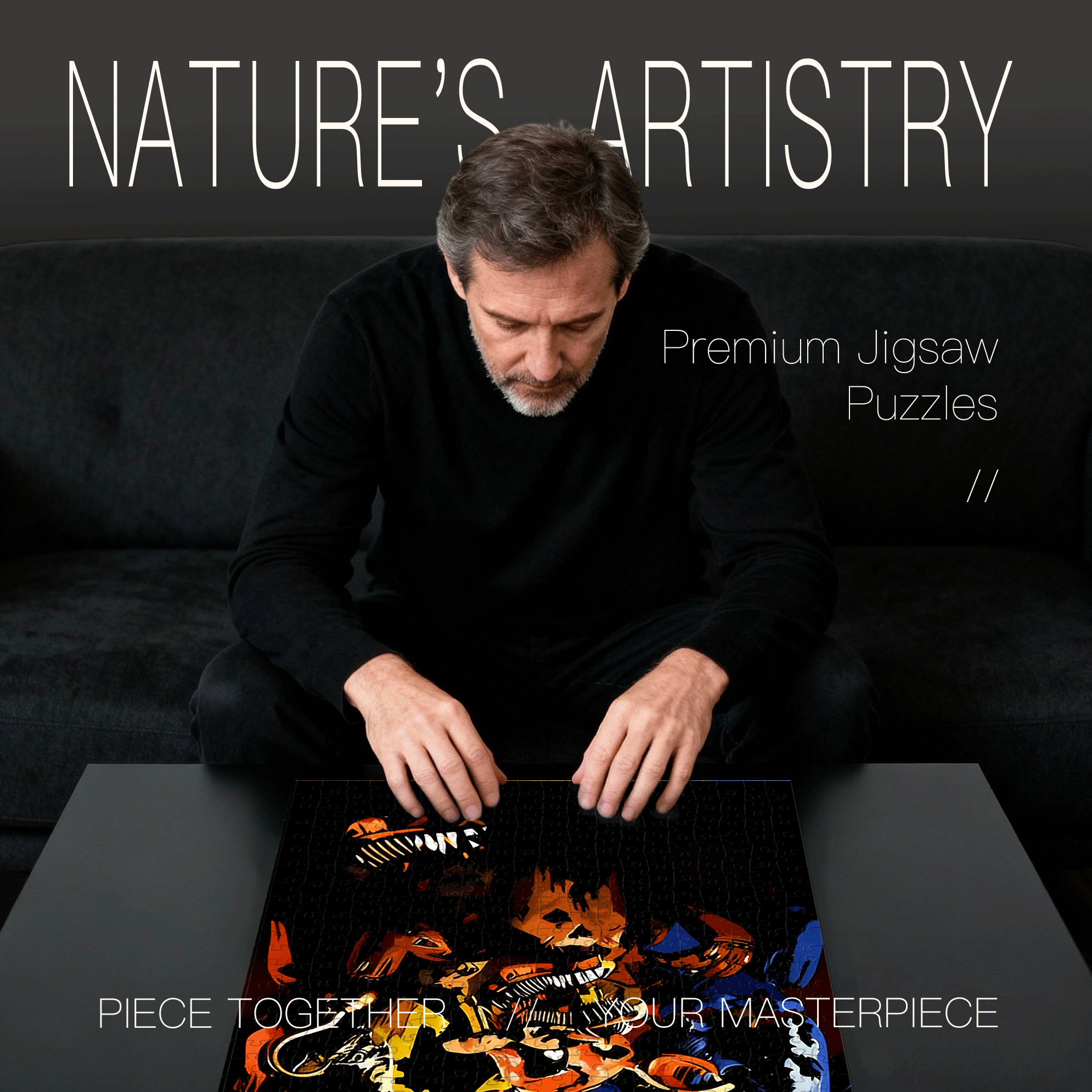 Freddy'S Nightmare 500pcs/1000pcs Jigsaw Puzzle, Scratch-Resistant, Interactive Family Game & Brain-Boosting DIY Decor, Perfect for Halloween, Christmas & New Year Gifts, Family Puzzle Game