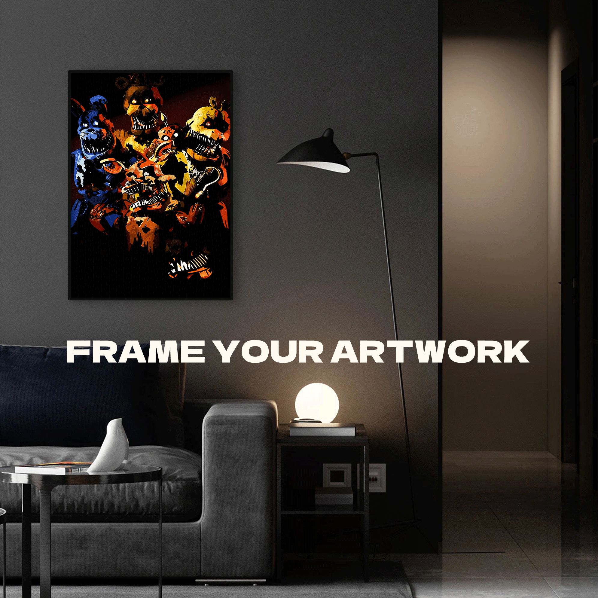 Freddy'S Nightmare 500pcs/1000pcs Jigsaw Puzzle, Scratch-Resistant, Interactive Family Game & Brain-Boosting DIY Decor, Perfect for Halloween, Christmas & New Year Gifts, Family Puzzle Game