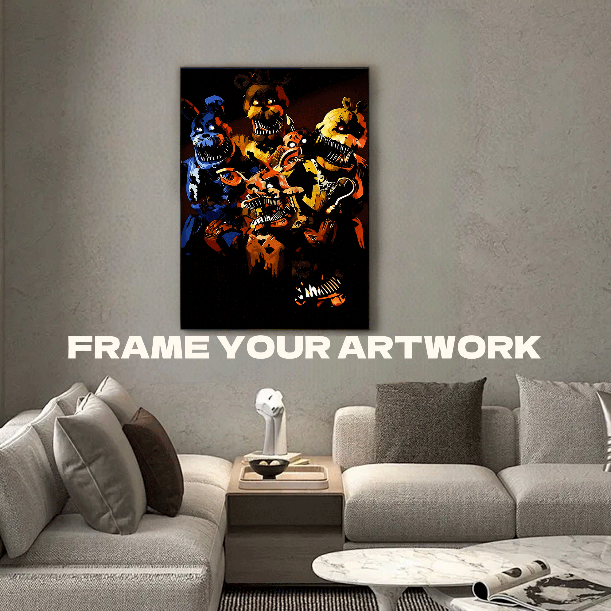 Freddy'S Nightmare 500pcs/1000pcs Jigsaw Puzzle, Scratch-Resistant, Interactive Family Game & Brain-Boosting DIY Decor, Perfect for Halloween, Christmas & New Year Gifts, Family Puzzle Game