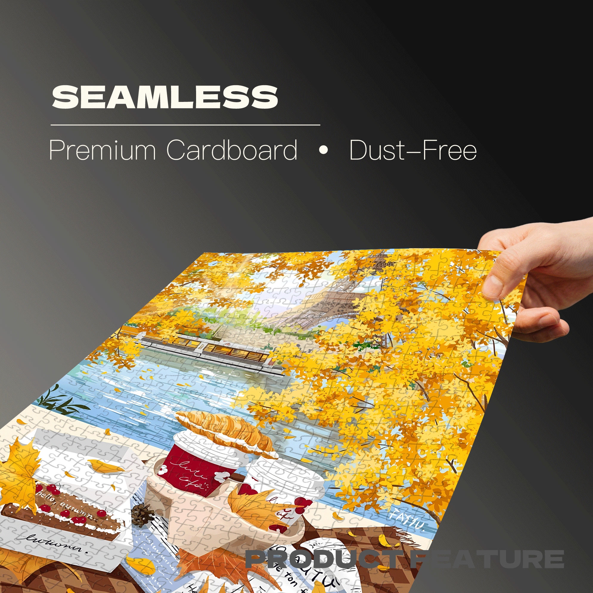 Hello,autumn! 500pcs/1000pcs Jigsaw Puzzle, Scratch-Resistant, Interactive Family Game & Brain-Boosting DIY Decor, Perfect for Halloween, Christmas & New Year Gifts, Family Puzzle Game