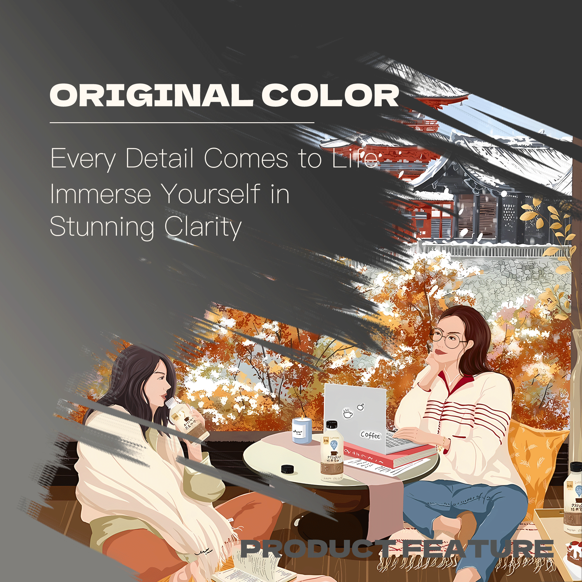 In Kyoto 500pcs/1000pcs Jigsaw Puzzle, Scratch-Resistant, Interactive Family Game & Brain-Boosting DIY Decor, Perfect for Halloween, Christmas & New Year Gifts, Family Puzzle Game