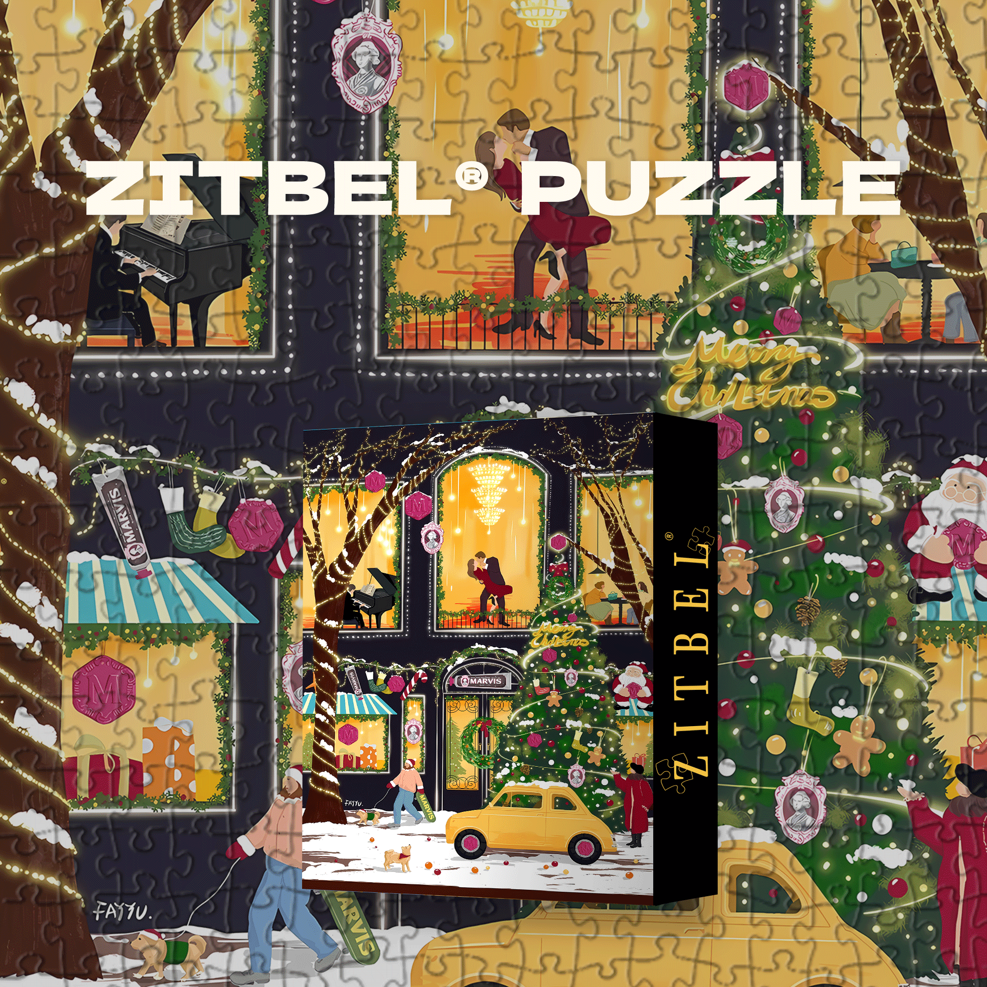 Music & Dance 500pcs/1000pcs Jigsaw Puzzle, Scratch-Resistant, Interactive Family Game & Brain-Boosting DIY Decor, Perfect for Halloween, Christmas & New Year Gifts, Family Puzzle Game