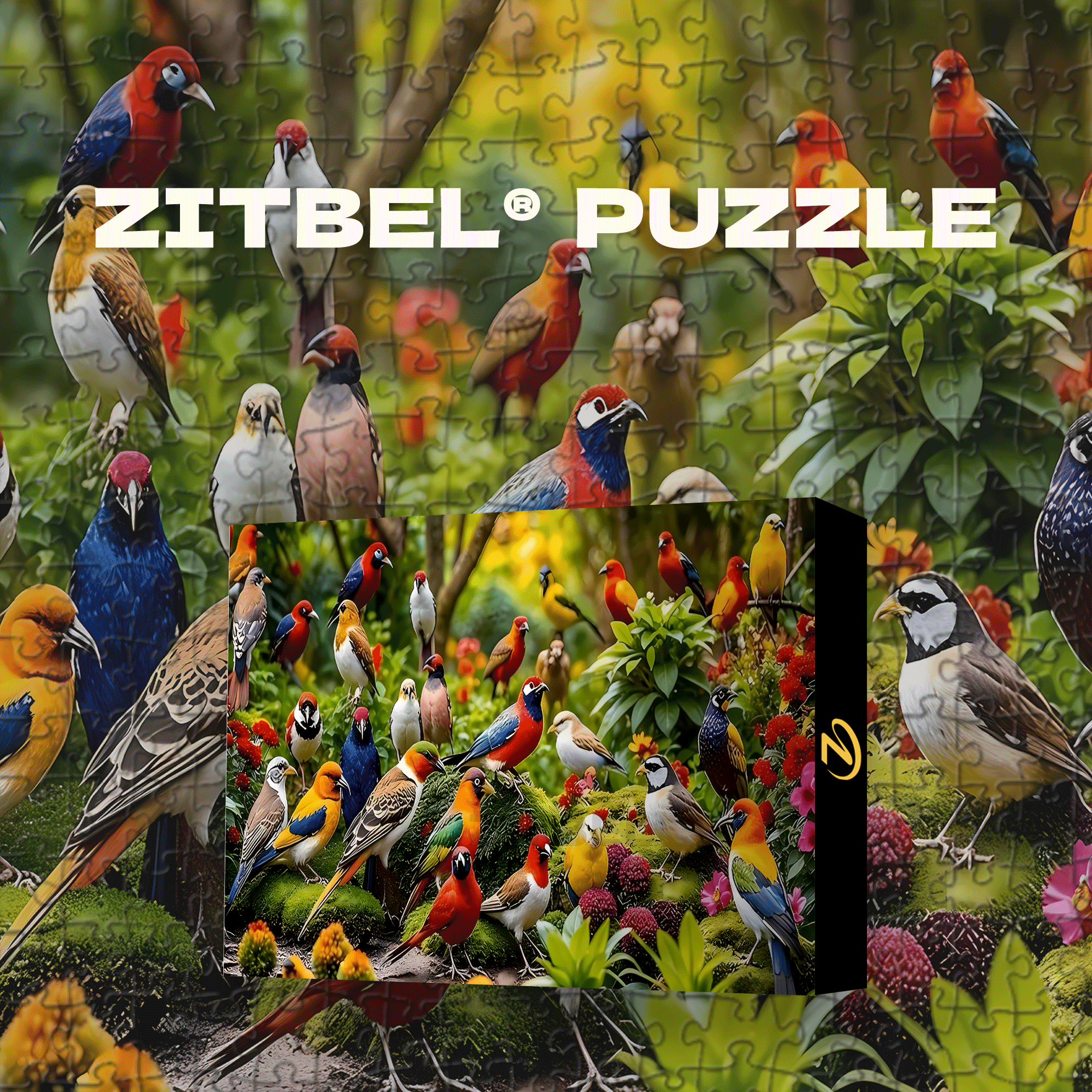 A Bird With Dazzling Colors 500pcs/1000pcs Jigsaw Puzzle, Scratch-Resistant, Interactive Family Game & Brain-Boosting DIY Decor, Perfect for Halloween, Christmas & New Year Gifts, Family Puzzle Game