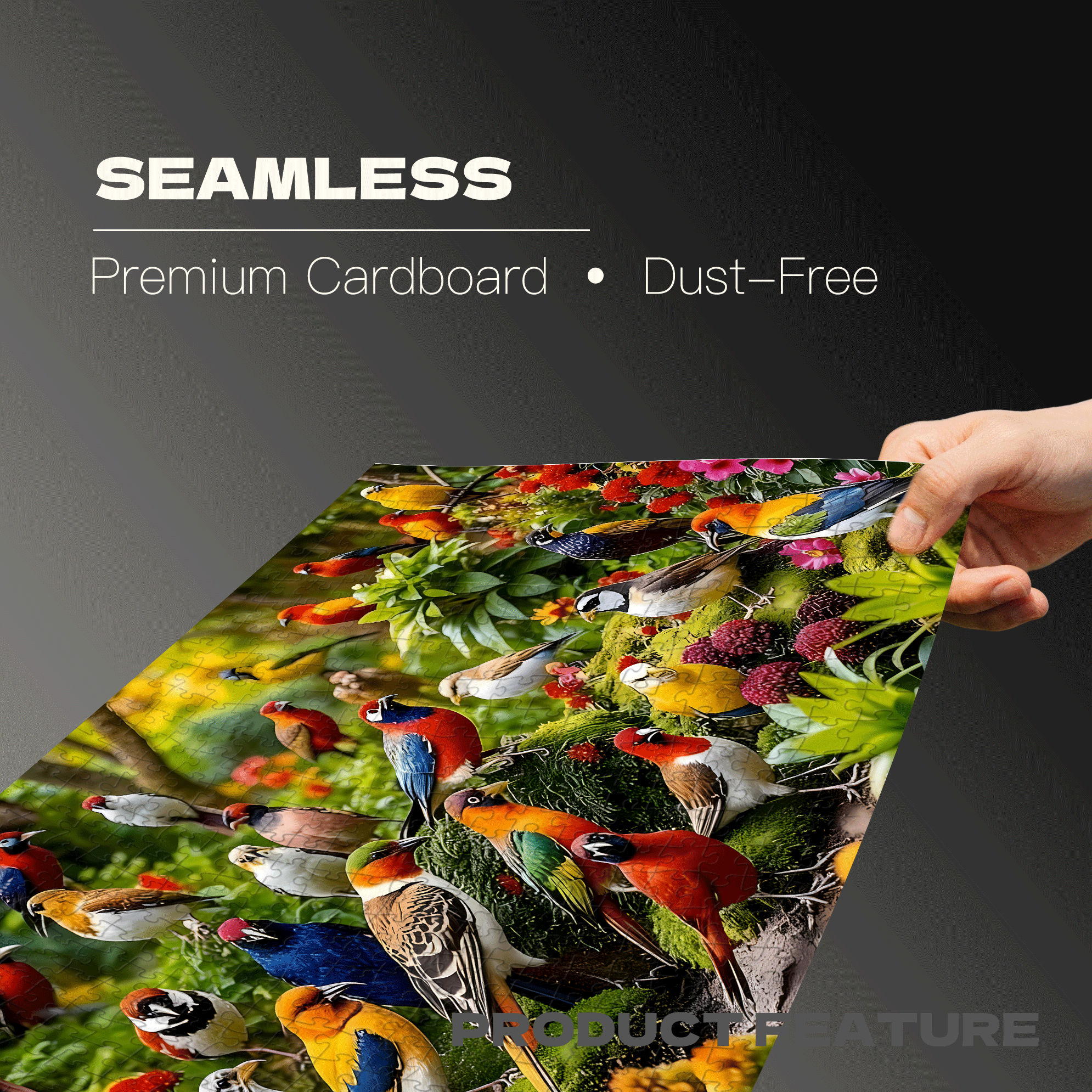 A Bird With Dazzling Colors 500pcs/1000pcs Jigsaw Puzzle, Scratch-Resistant, Interactive Family Game & Brain-Boosting DIY Decor, Perfect for Halloween, Christmas & New Year Gifts, Family Puzzle Game