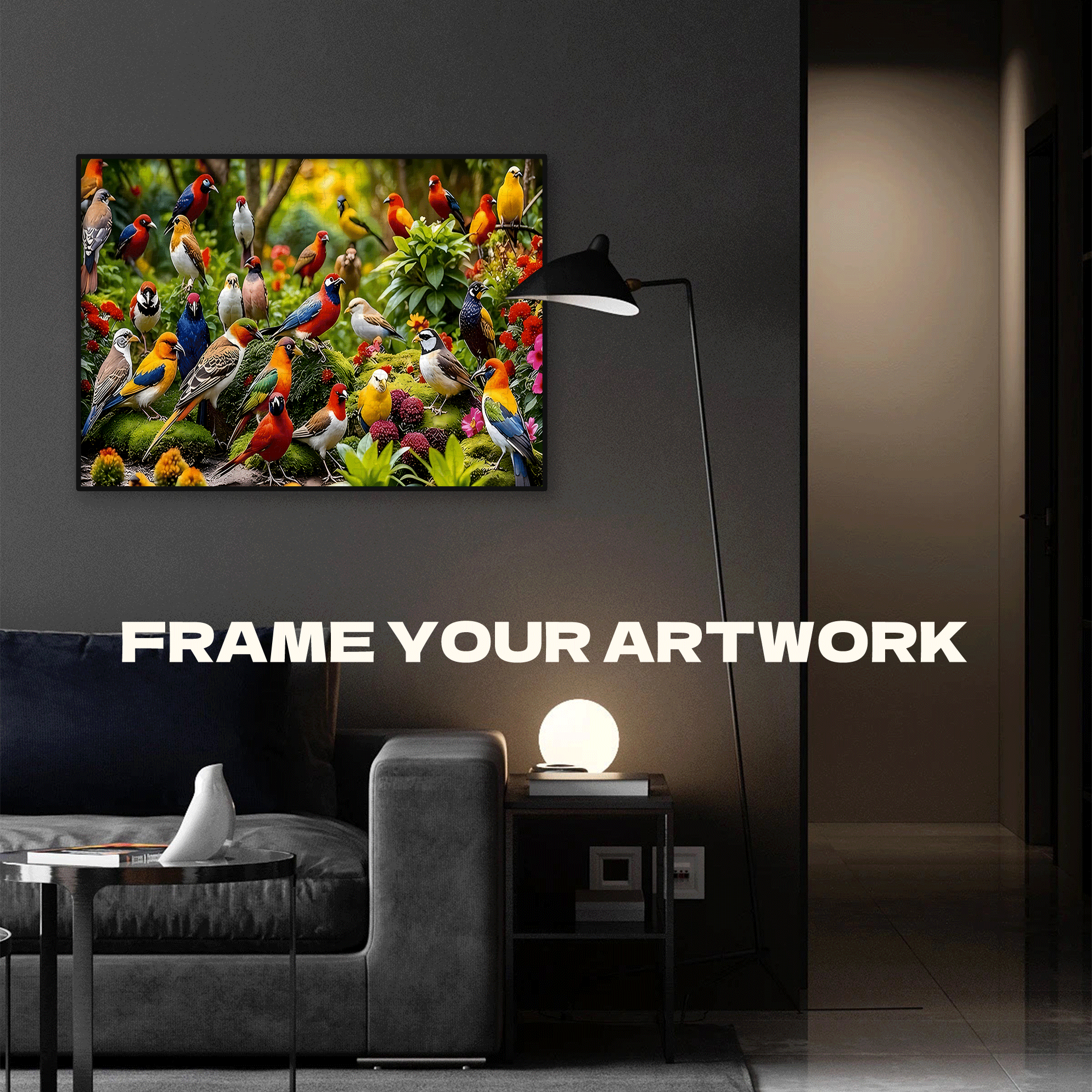 A Bird With Dazzling Colors 500pcs/1000pcs Jigsaw Puzzle, Scratch-Resistant, Interactive Family Game & Brain-Boosting DIY Decor, Perfect for Halloween, Christmas & New Year Gifts, Family Puzzle Game