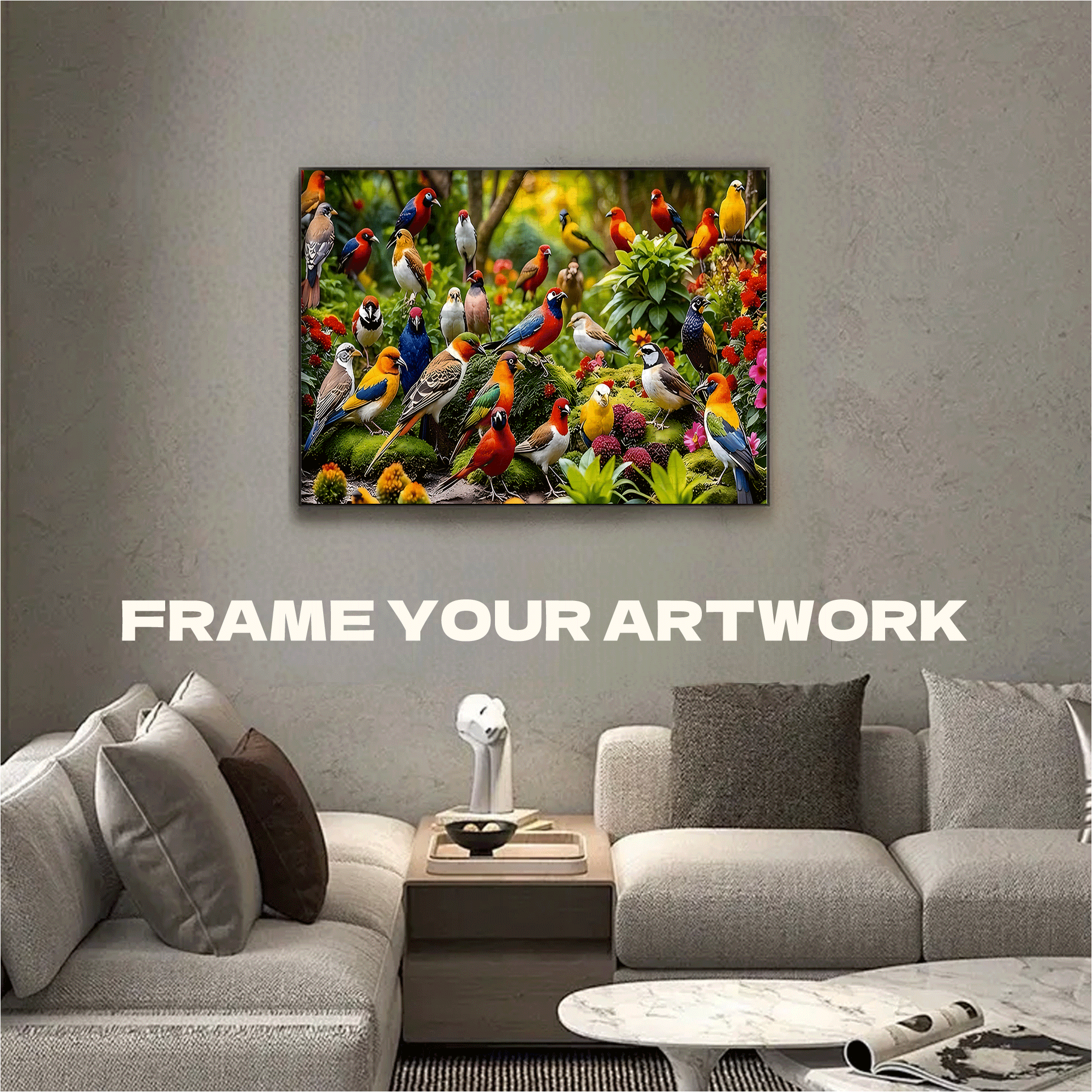 A Bird With Dazzling Colors 500pcs/1000pcs Jigsaw Puzzle, Scratch-Resistant, Interactive Family Game & Brain-Boosting DIY Decor, Perfect for Halloween, Christmas & New Year Gifts, Family Puzzle Game