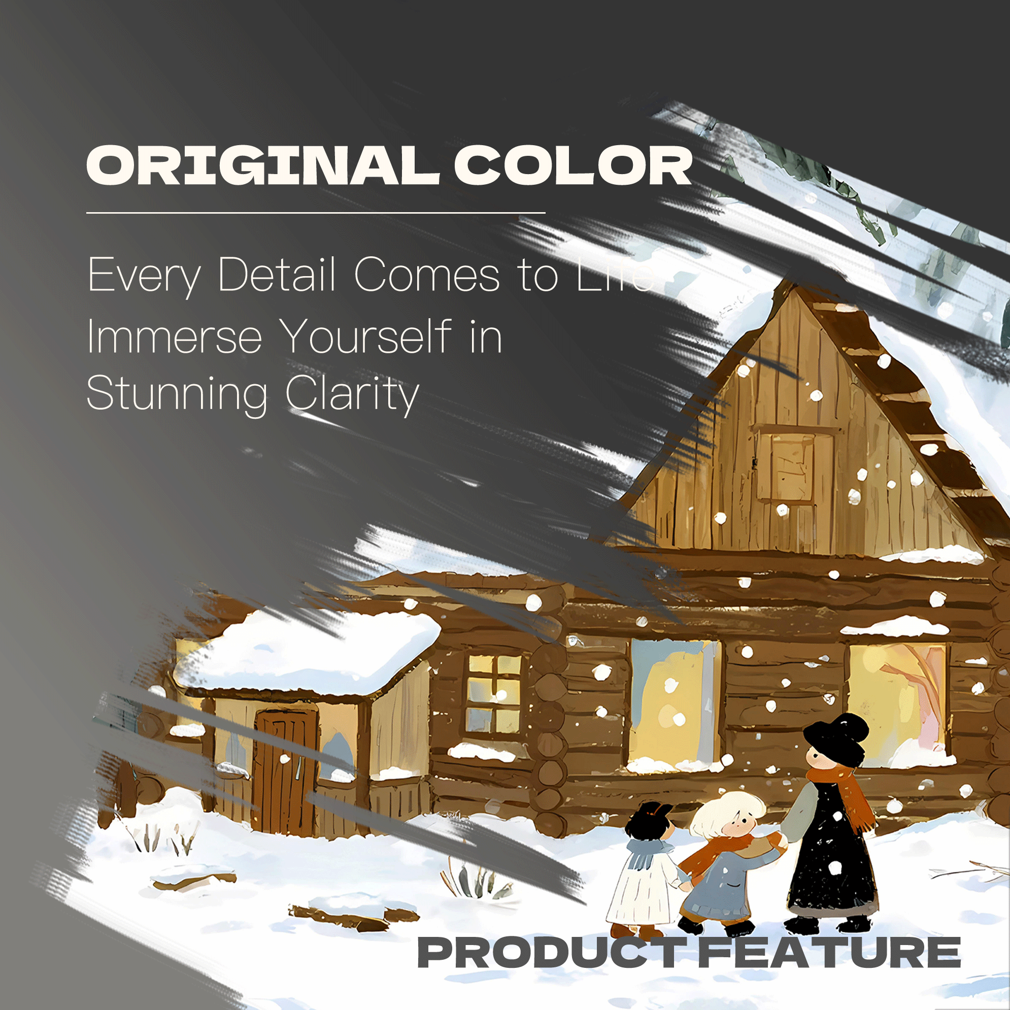 A Small Cabin In A Snowy 500pcs/1000pcs Jigsaw Puzzle, Scratch-Resistant, Interactive Family Game & Brain-Boosting DIY Decor, Perfect for Halloween, Christmas & New Year Gifts, Family Puzzle Game