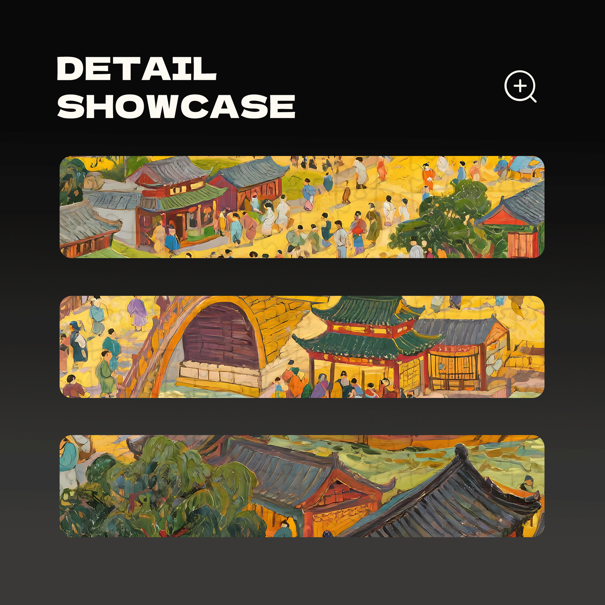 Along the River During the Qingming Festival 500pcs/1000pcs Jigsaw Puzzle, Scratch-Resistant, Interactive Family Game & Brain-Boosting DIY Decor, Perfect for Halloween, Christmas & New Year Gifts, Family Puzzle Game