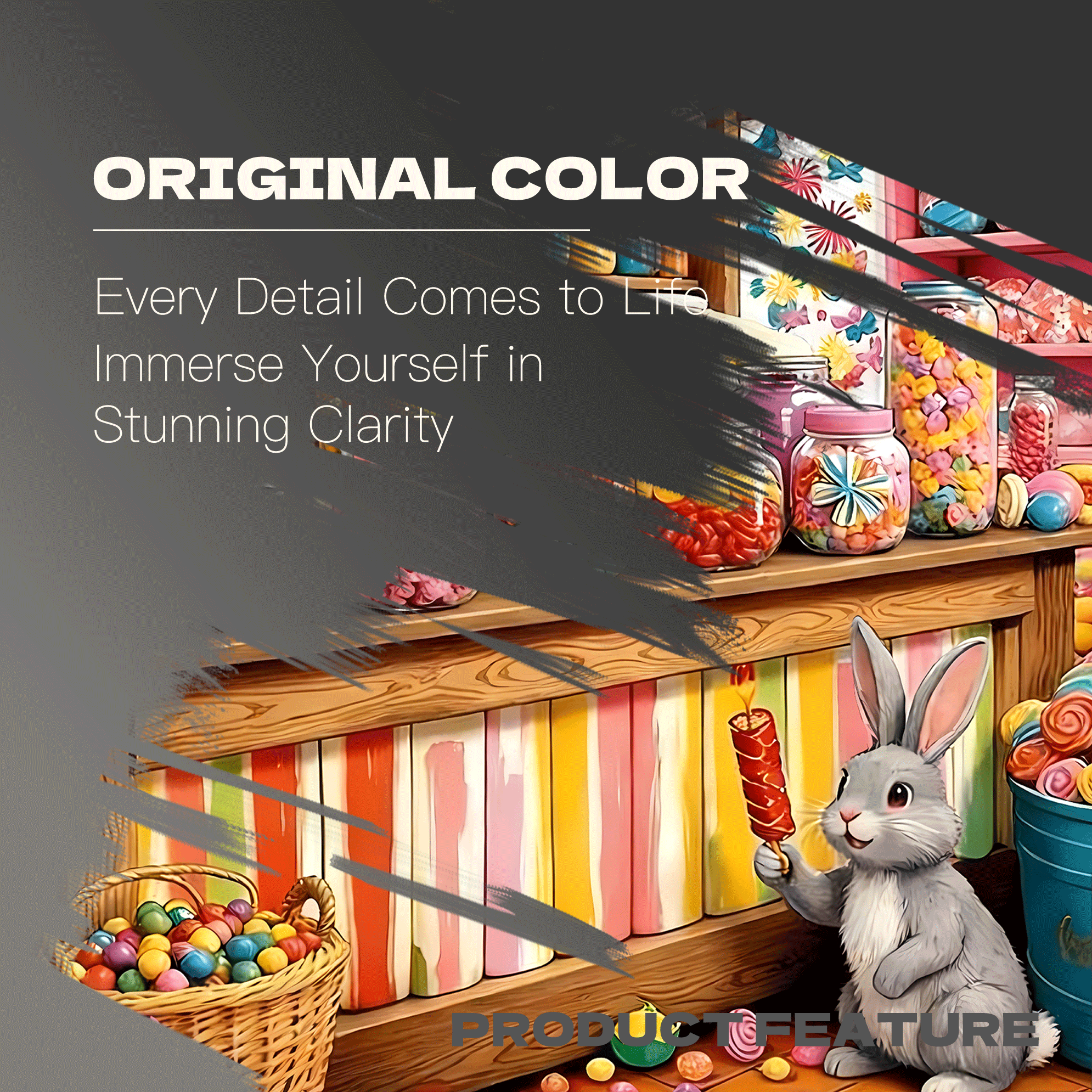 Candy-Themed (Lollipops, Gummy Bears, Sweets)  500pcs/1000pcs Jigsaw Puzzle, Scratch-Resistant, Interactive Family Game & Brain-Boosting DIY Decor, Perfect for Halloween, Christmas & New Year Gifts, Family Puzzle Game