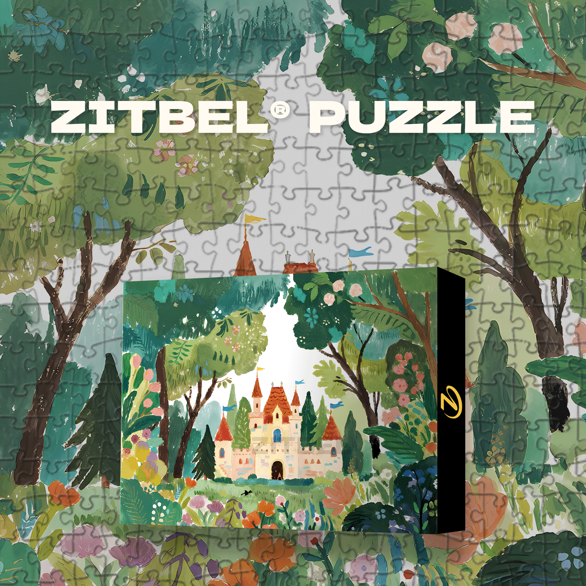 Children's Drawings 2 500pcs/1000pcs Jigsaw Puzzle, Scratch-Resistant, Interactive Family Game & Brain-Boosting DIY Decor, Perfect for Halloween, Christmas & New Year Gifts, Family Puzzle Game