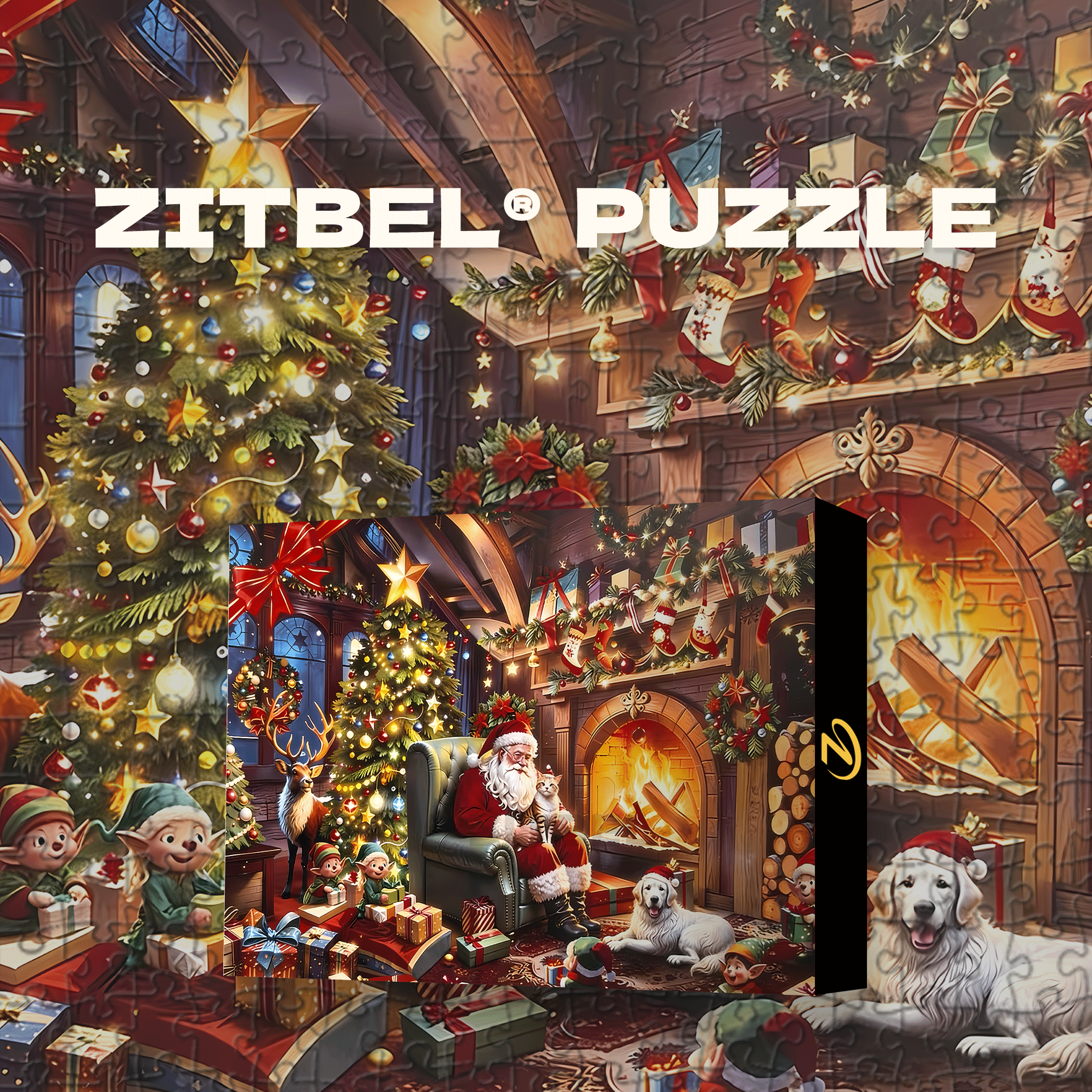 Christmas Advent Calenda 500pcs/1000pcs Jigsaw Puzzle, Scratch-Resistant, Interactive Family Game & Brain-Boosting DIY Decor, Perfect for Halloween, Christmas & New Year Gifts, Family Puzzle Game