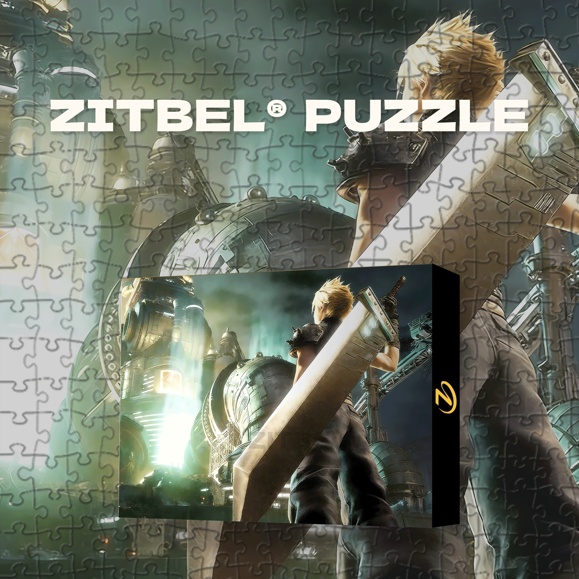 Cloud Strife 500pcs/1000pcs Jigsaw Puzzle, Scratch-Resistant, Interactive Family Game & Brain-Boosting DIY Decor, Perfect for Halloween, Christmas & New Year Gifts, Family Puzzle Game