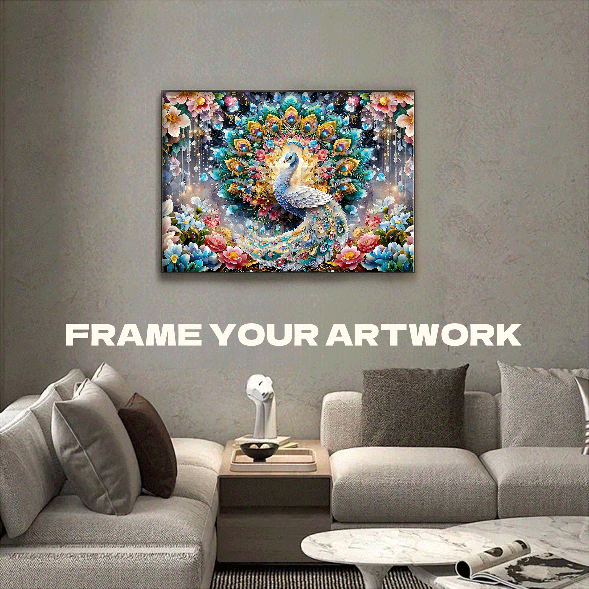 Colorful Phoenix 500pcs/1000pcs Jigsaw Puzzle, Scratch-Resistant, Interactive Family Game & Brain-Boosting DIY Decor, Perfect for Halloween, Christmas & New Year Gifts, Family Puzzle Game
