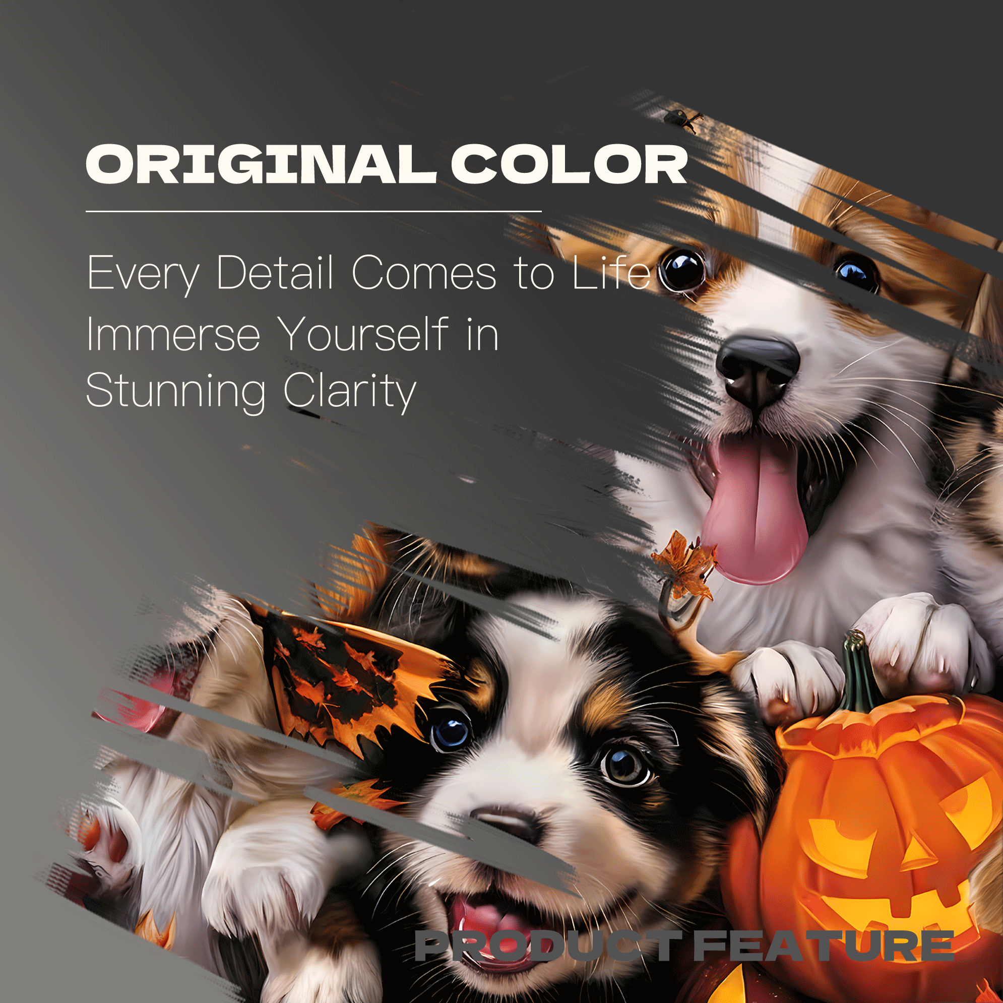 Doggies Halloween Party 500pcs/1000pcs Jigsaw Puzzle, Scratch-Resistant, Interactive Family Game & Brain-Boosting DIY Decor, Perfect for Halloween, Christmas & New Year Gifts, Family Puzzle Game