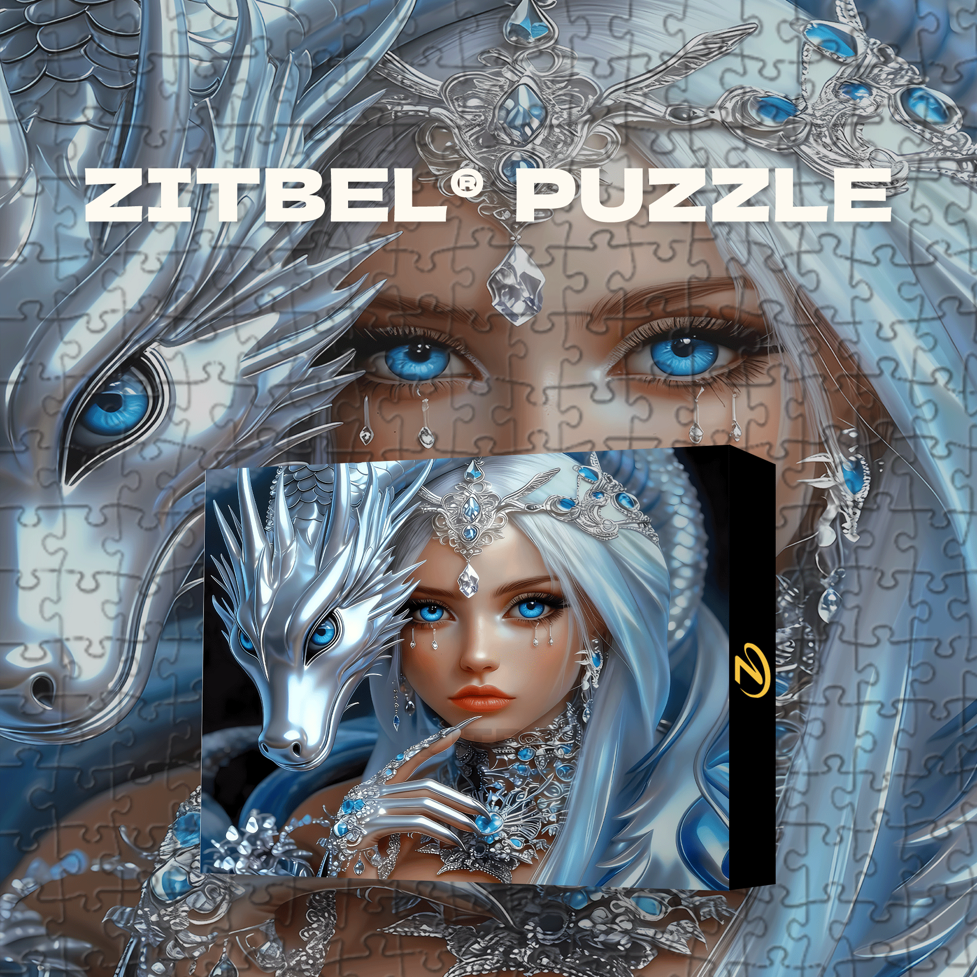 Dragon Girl 500pcs/1000pcs Jigsaw Puzzle, Scratch-Resistant, Interactive Family Game & Brain-Boosting DIY Decor, Perfect for Halloween, Christmas & New Year Gifts, Family Puzzle Game