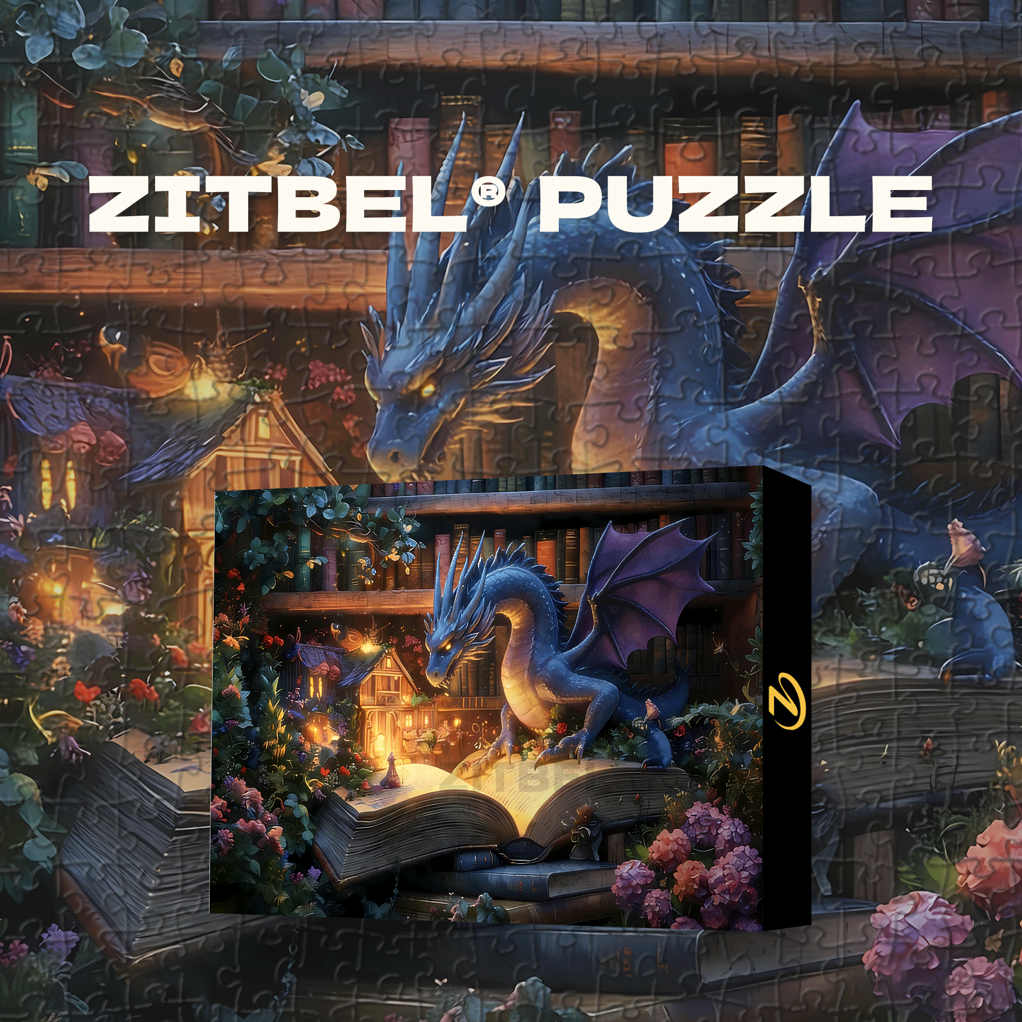 Dragons Are On The Loose 500pcs/1000pcs Jigsaw Puzzle, Scratch-Resistant, Interactive Family Game & Brain-Boosting DIY Decor, Perfect for Halloween, Christmas & New Year Gifts, Family Puzzle Game