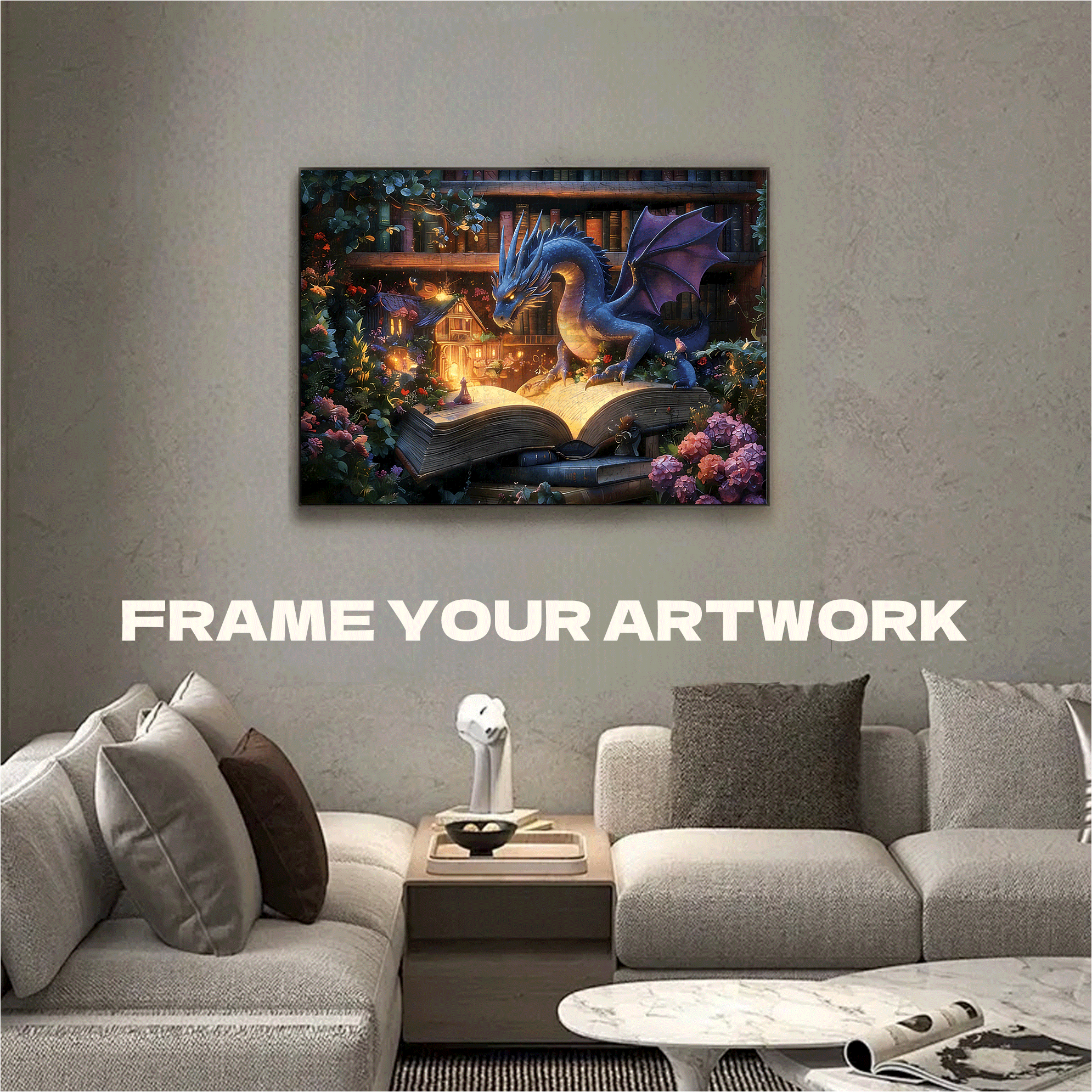 Dragons Are On The Loose 500pcs/1000pcs Jigsaw Puzzle, Scratch-Resistant, Interactive Family Game & Brain-Boosting DIY Decor, Perfect for Halloween, Christmas & New Year Gifts, Family Puzzle Game
