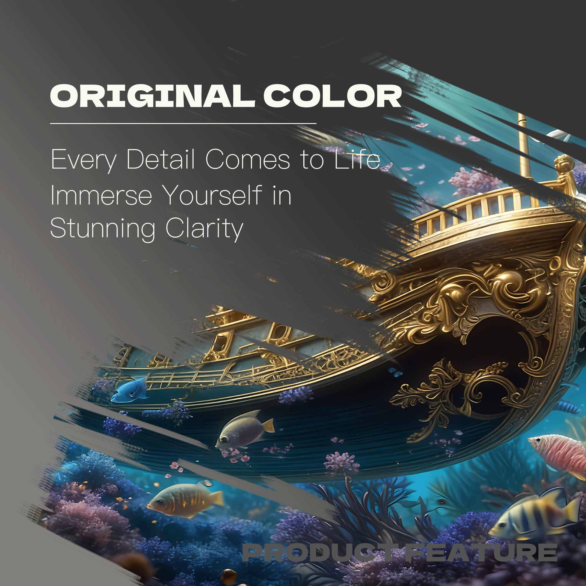 Enchanting Underwater Treasure Ship  500pcs/1000pcs Jigsaw Puzzle, Scratch-Resistant, Interactive Family Game & Brain-Boosting DIY Decor, Perfect for Halloween, Christmas & New Year Gifts, Family Puzzle Game