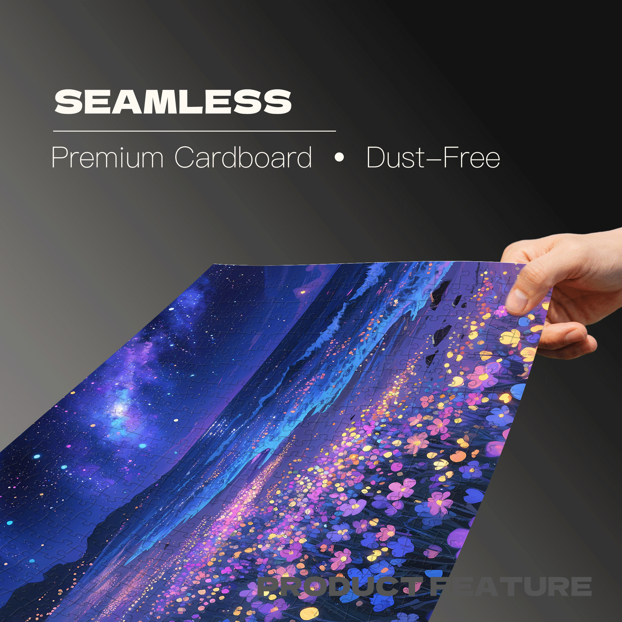 Fluorescent Waves 500pcs/1000pcs Jigsaw Puzzle, Scratch-Resistant, Interactive Family Game & Brain-Boosting DIY Decor, Perfect for Halloween, Christmas & New Year Gifts, Family Puzzle Game