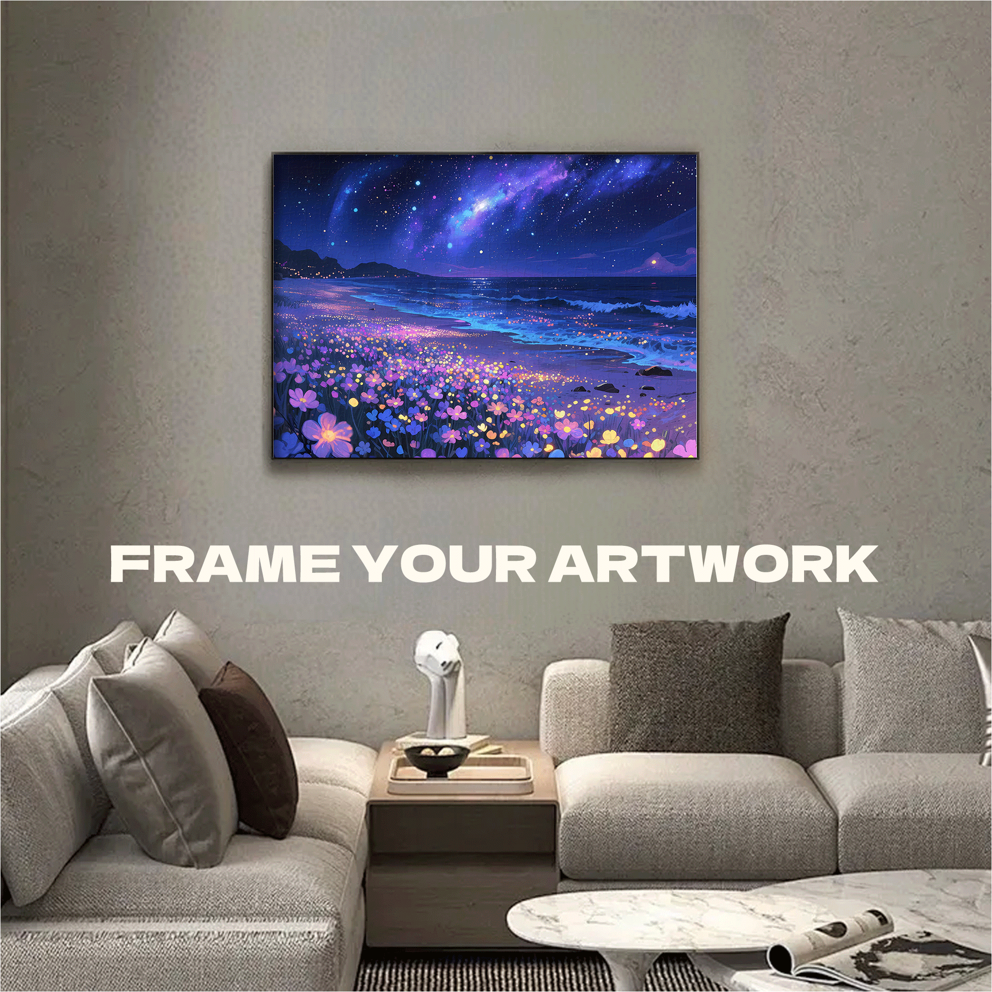 Fluorescent Waves 500pcs/1000pcs Jigsaw Puzzle, Scratch-Resistant, Interactive Family Game & Brain-Boosting DIY Decor, Perfect for Halloween, Christmas & New Year Gifts, Family Puzzle Game